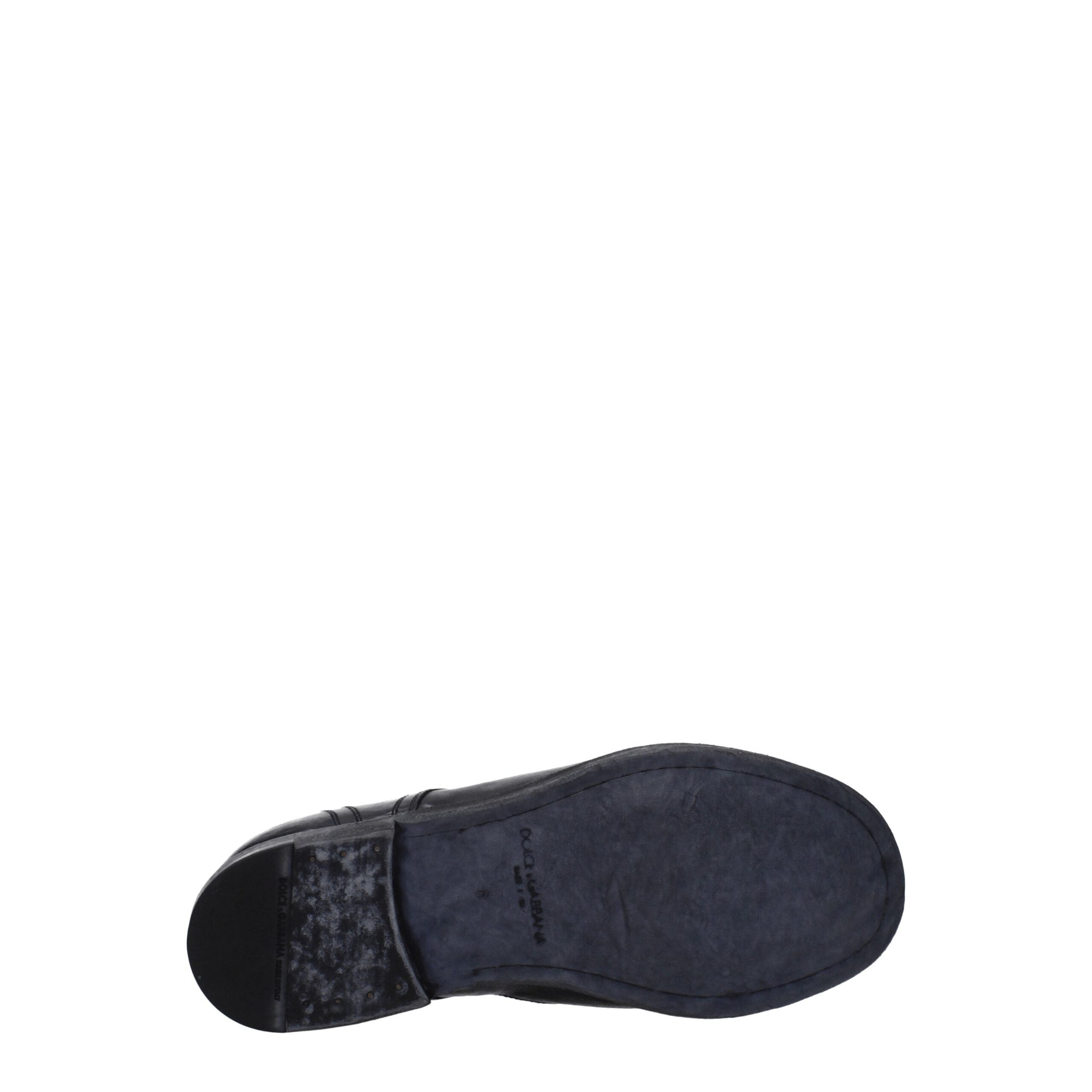 Dolce & Gabbana Schwarze Oxford- und Derby-Schuhe aus Leder