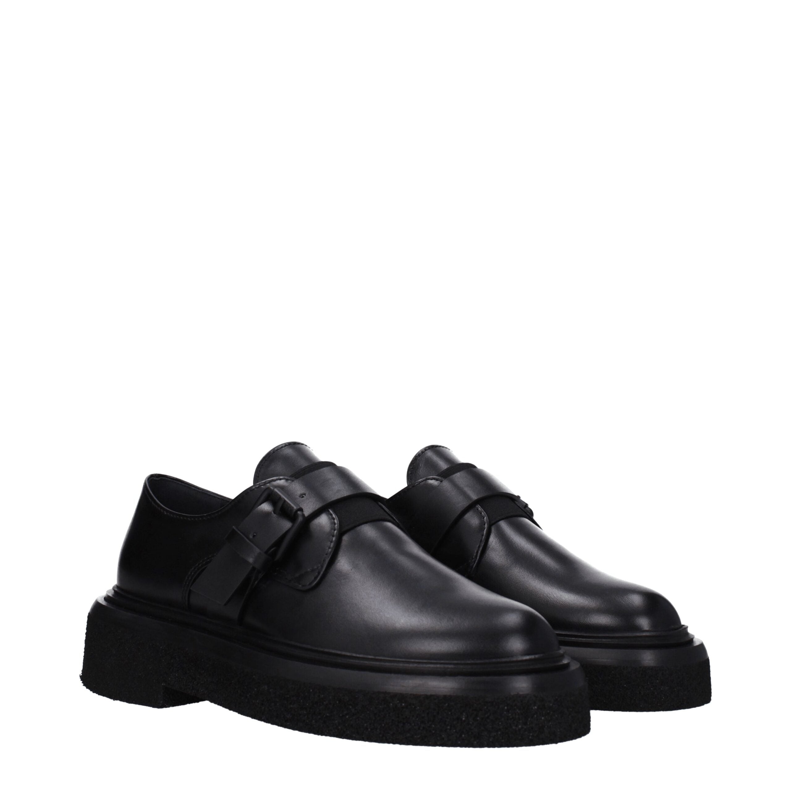 Max Mara Schwarze Oxford- und Derby-Schuhe aus Leder