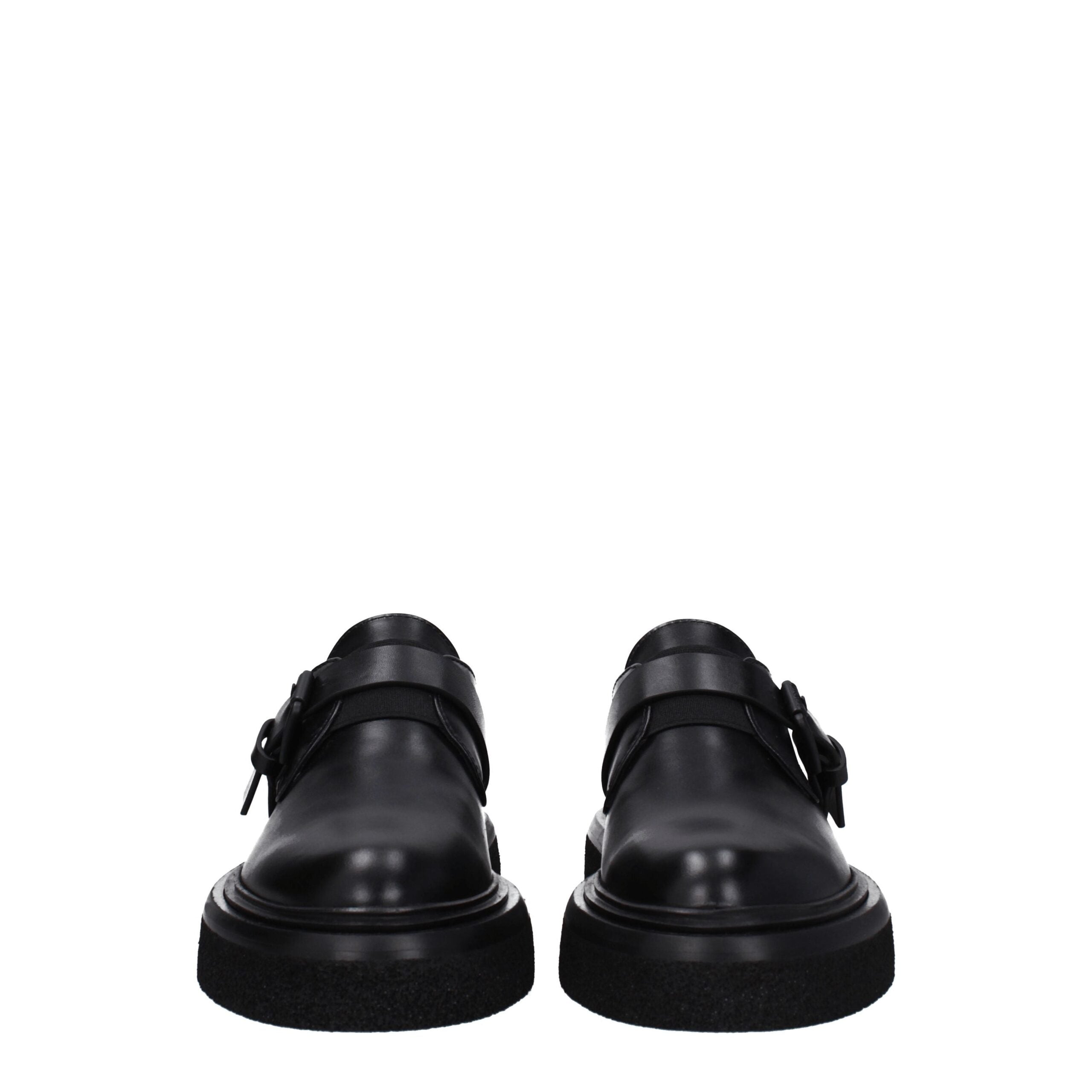 Max Mara Schwarze Oxford- und Derby-Schuhe aus Leder