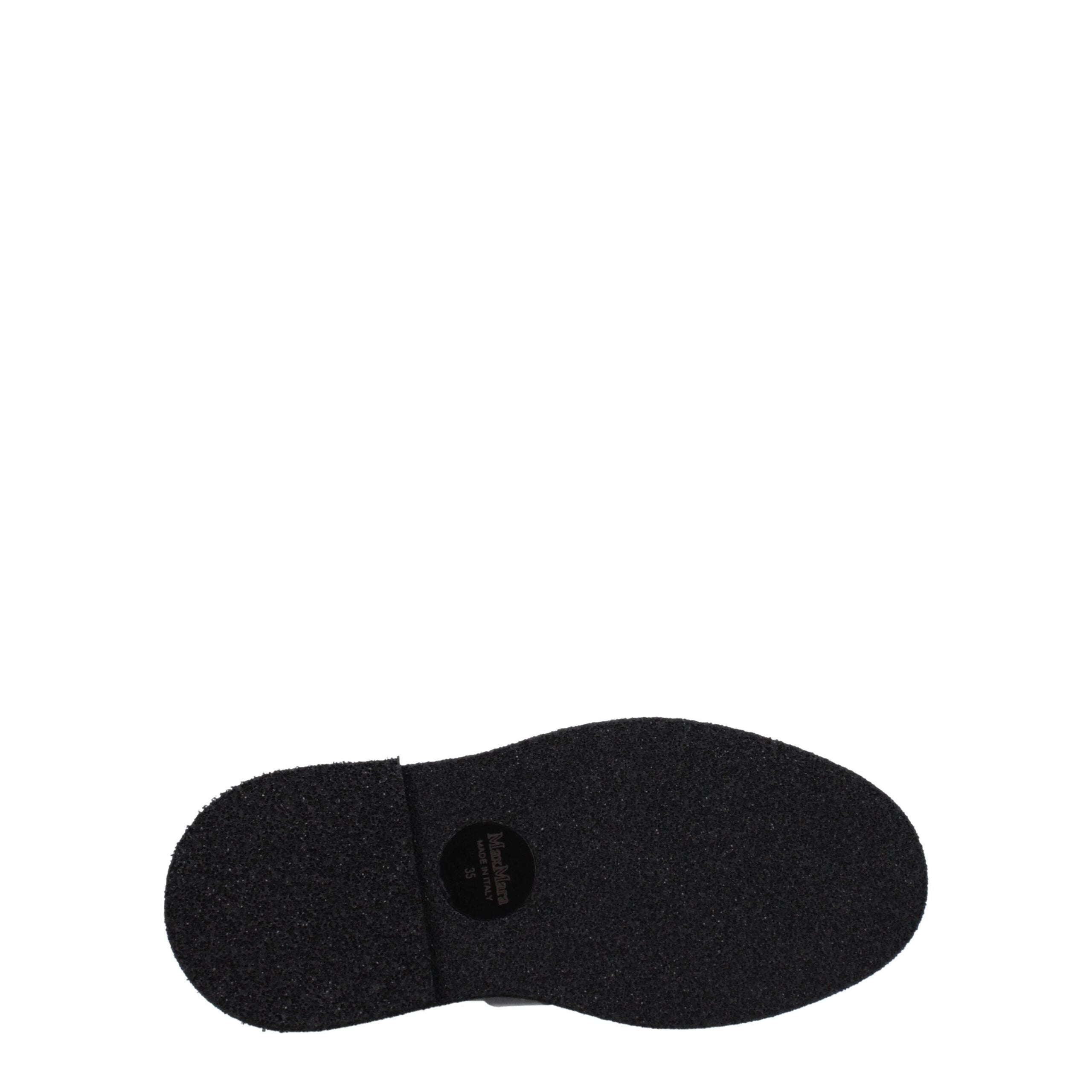 Max Mara Schwarze Oxford- und Derby-Schuhe aus Leder