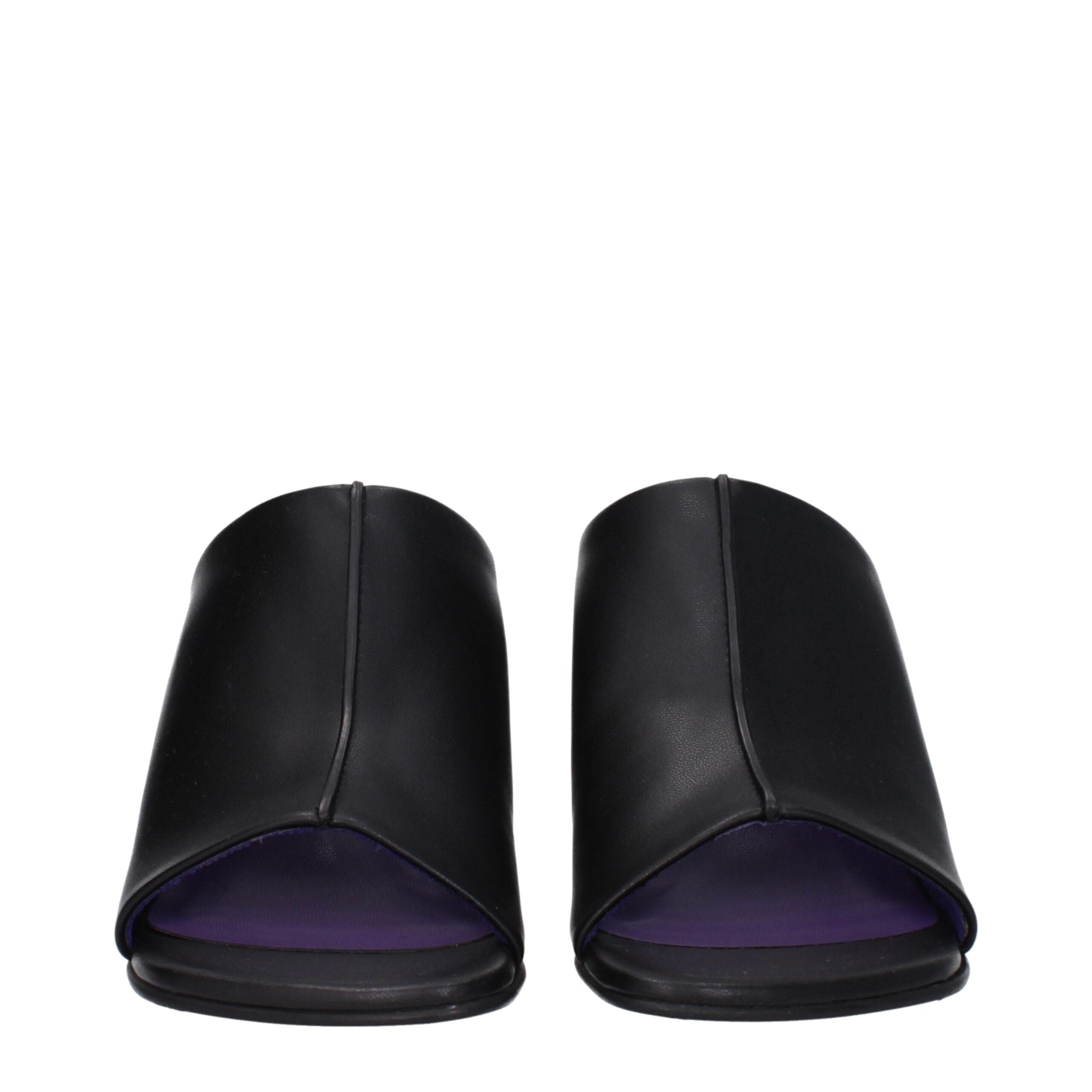 Stella McCartney Schwarze Leder-Stiletto-Sandalen