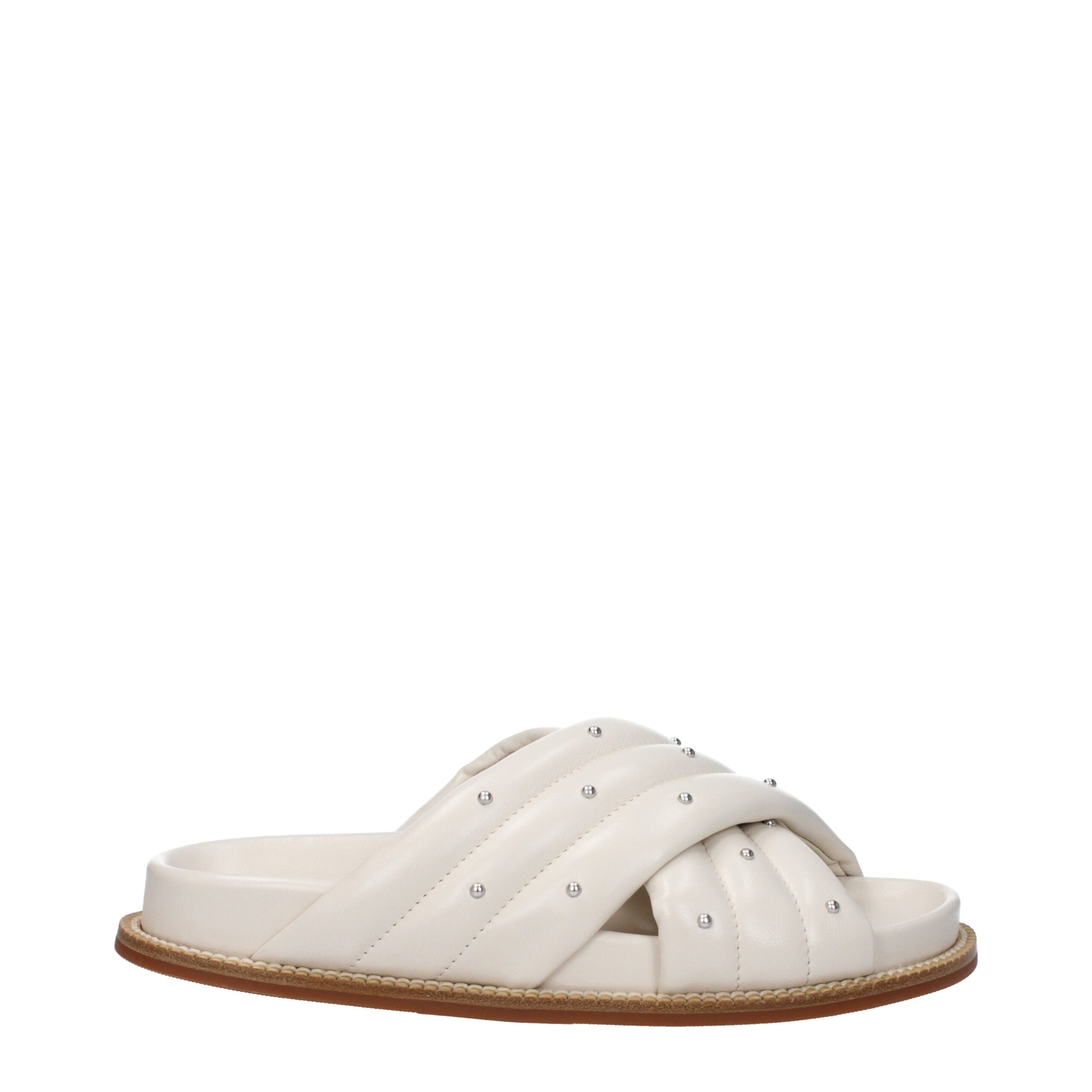 Fabiana Filippi Beige Leder-Slipper