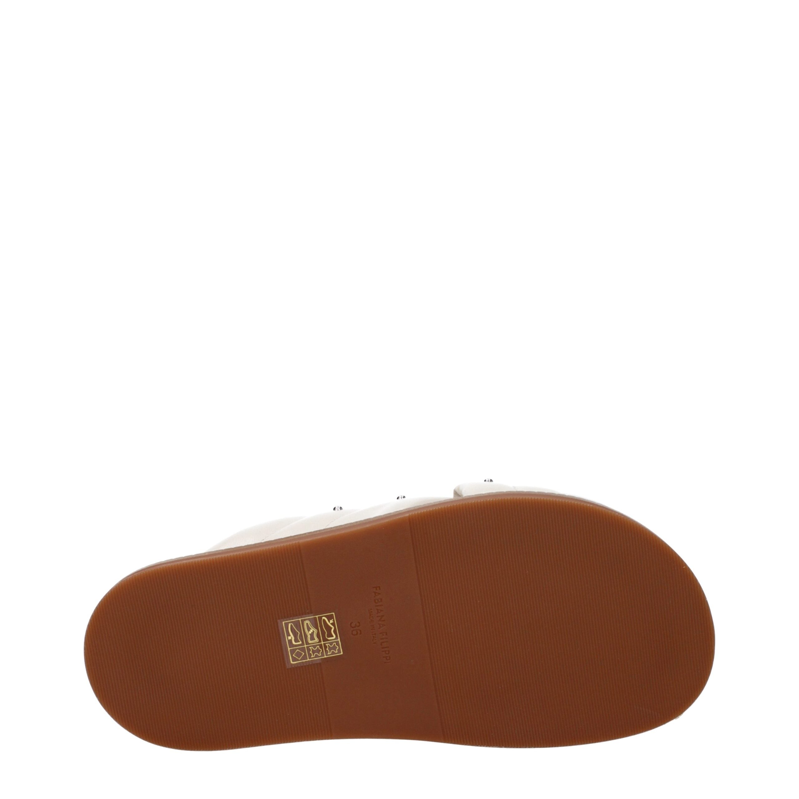 Fabiana Filippi Beige Leder-Slipper