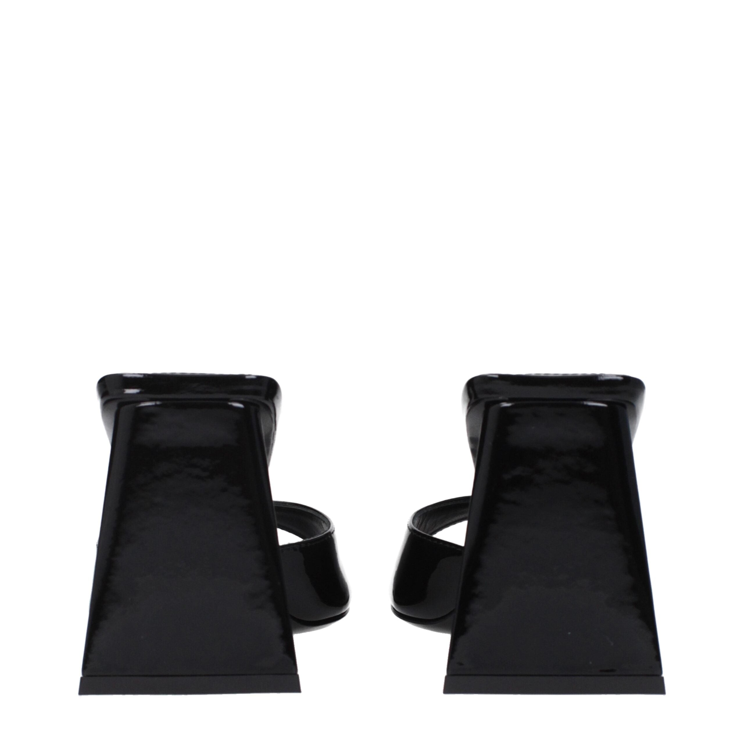 The Attico Schwarze Leder-Stiletto-Sandalen