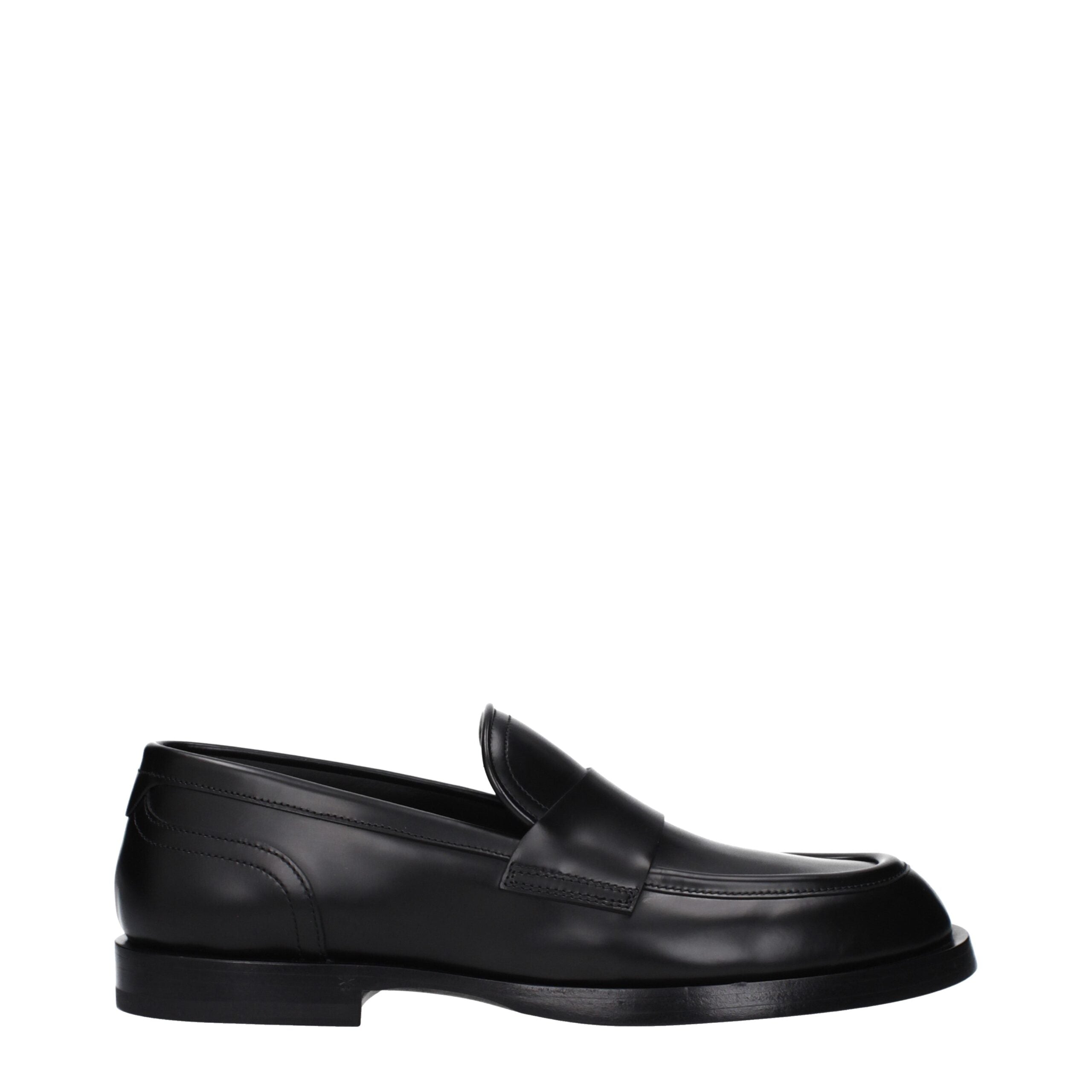 Dolce & Gabbana Schwarze Leder Loafer zum Hineinschlüpfen