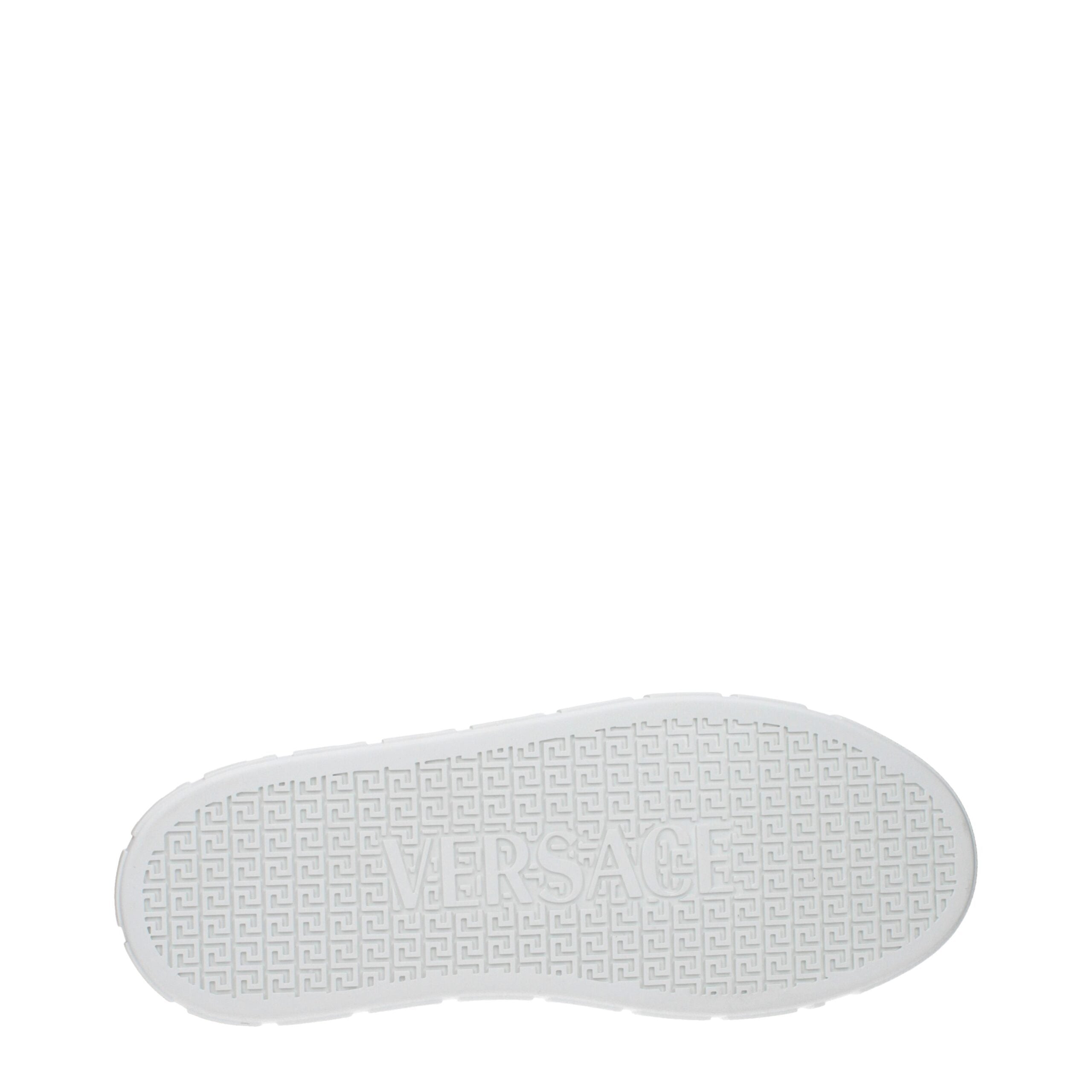 Versace Weiße Low-Top-Sneaker aus Leder