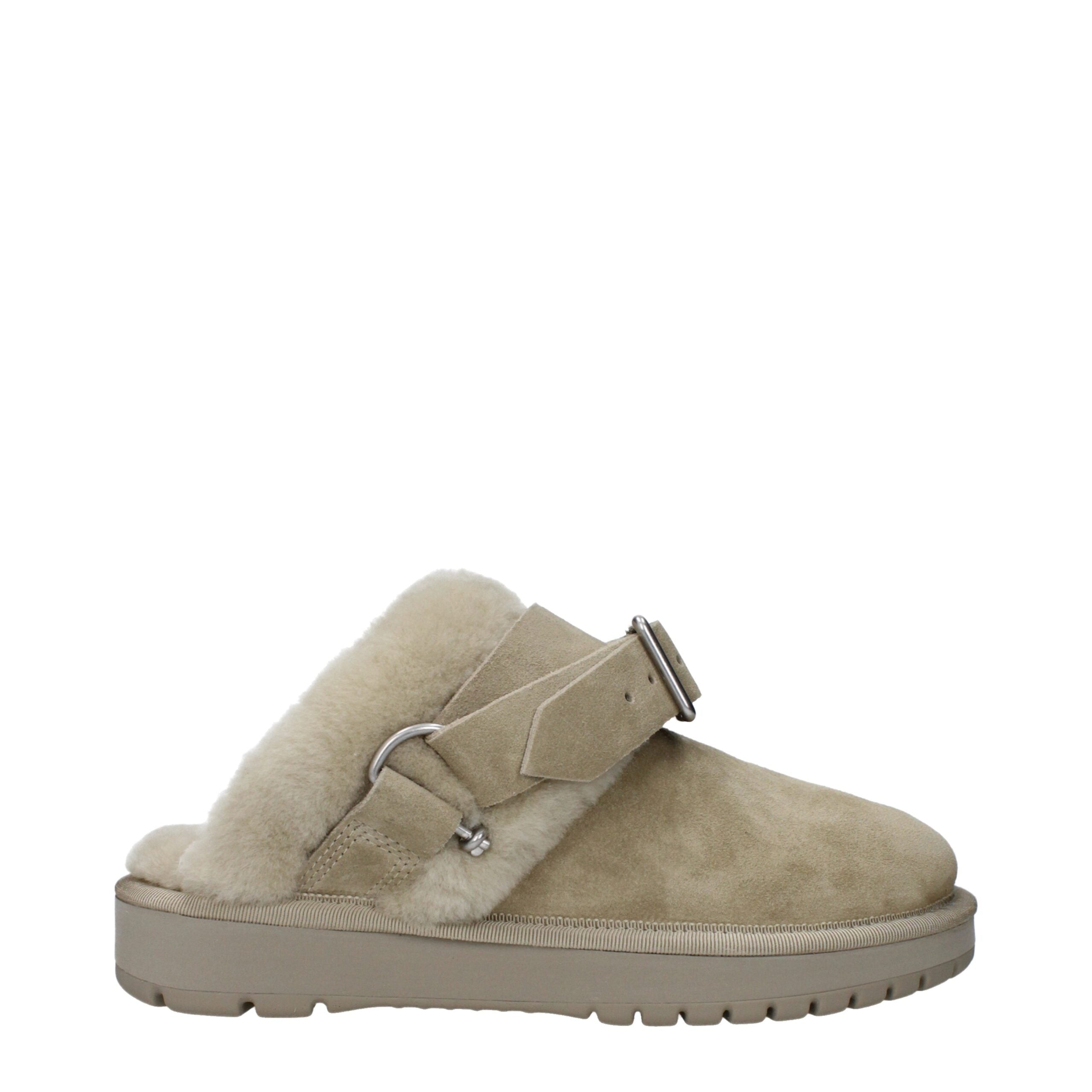 Burberry Grüne Leder-Hausschuhe