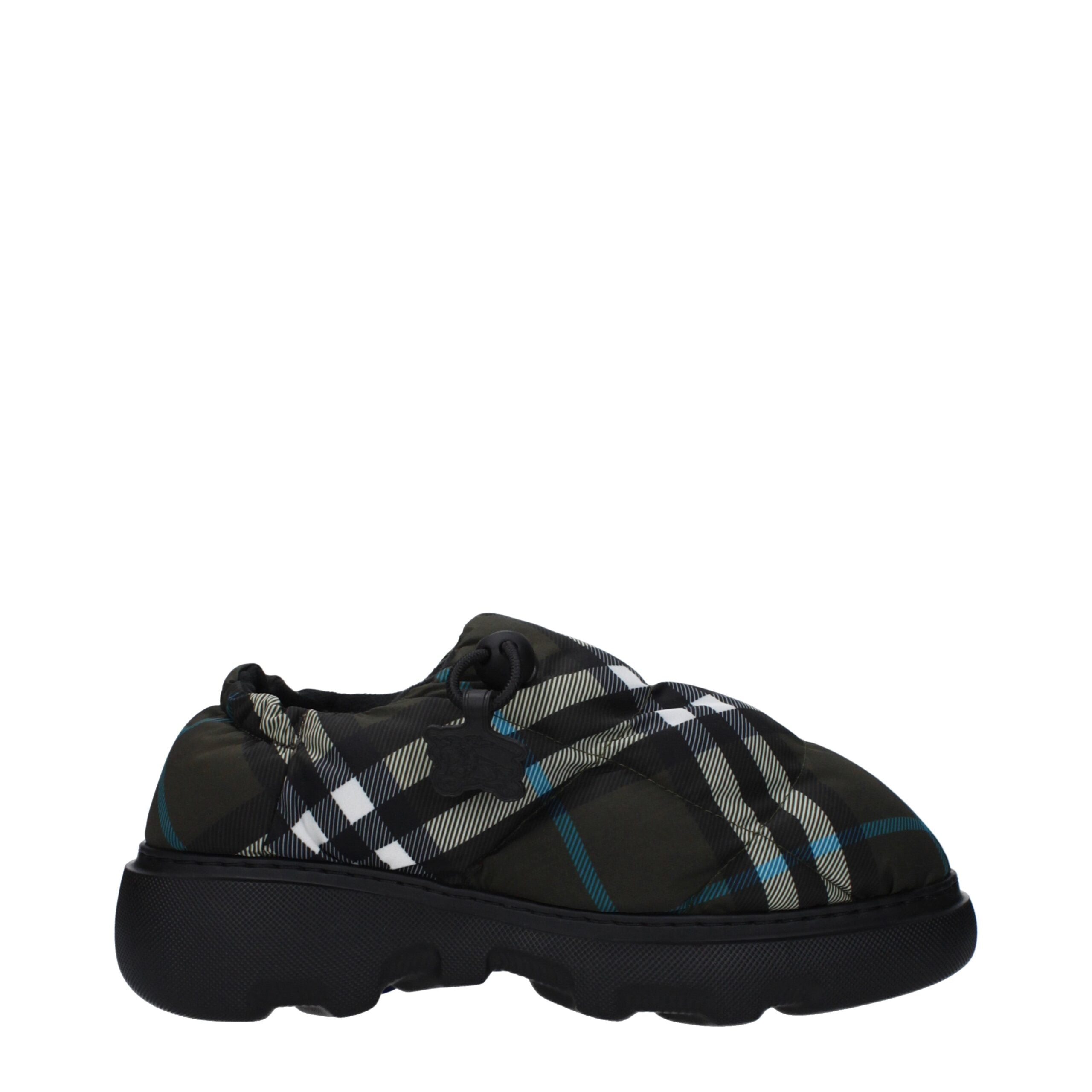 Burberry Grüne Stoff-Slipper