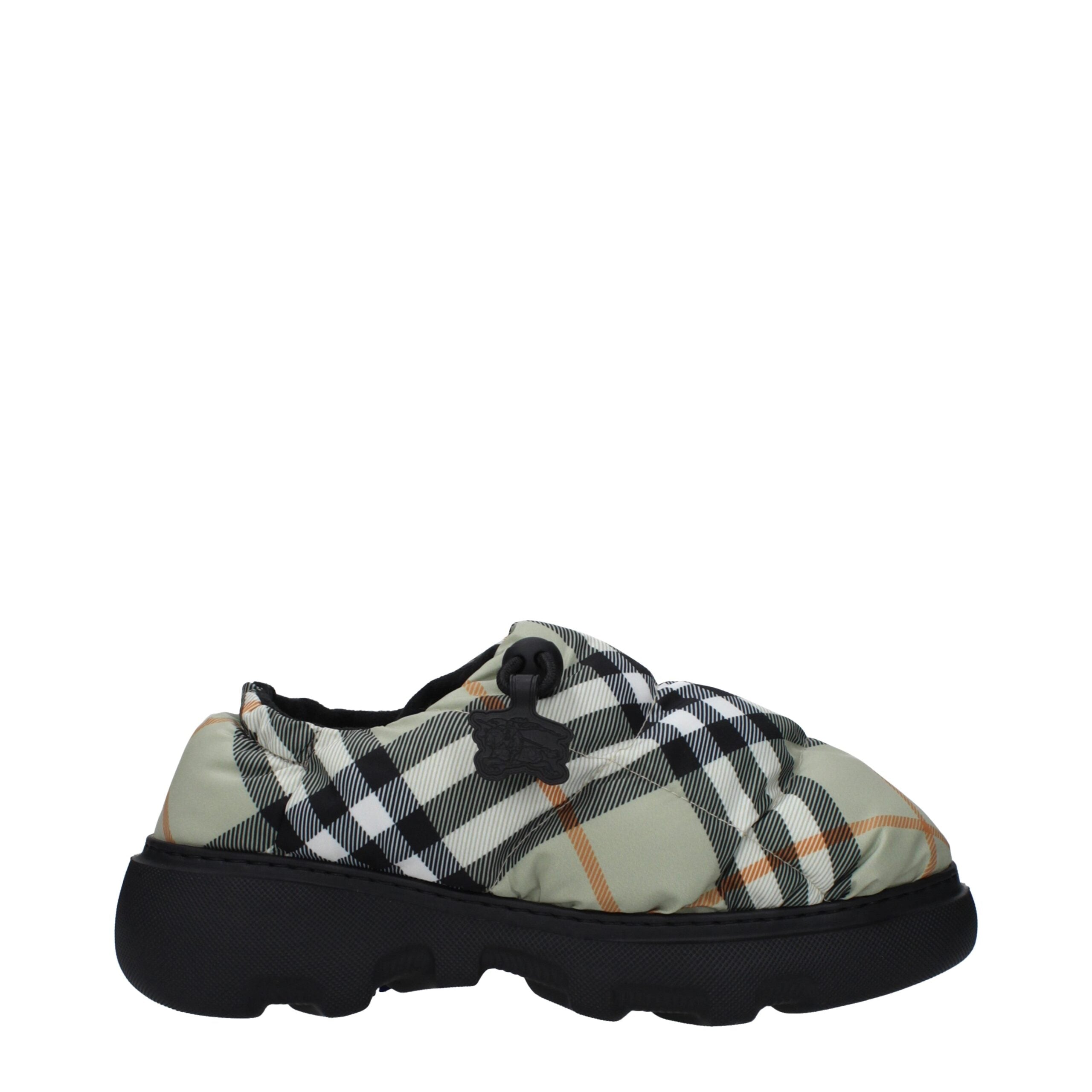 Burberry Grüne Stoff-Slipper