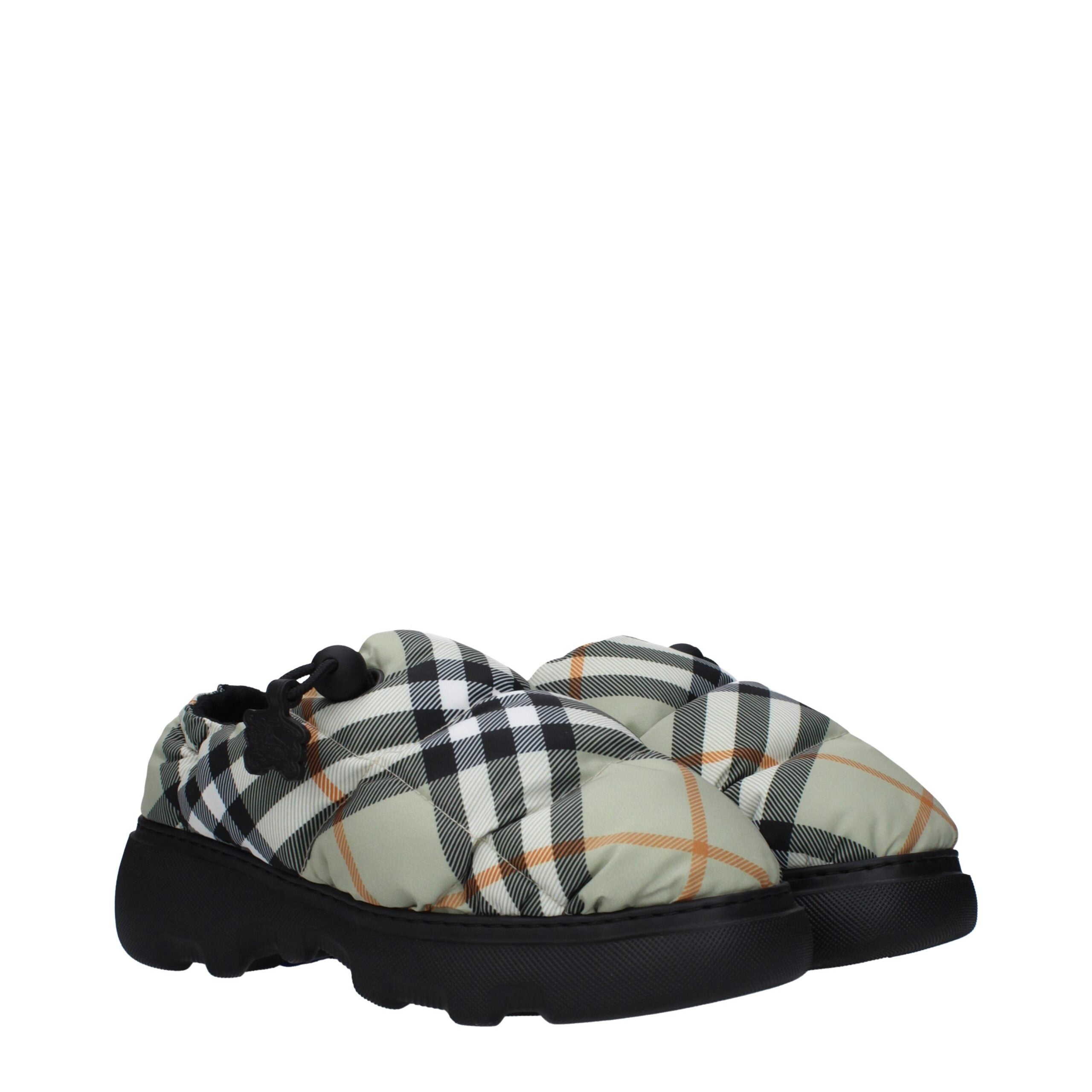 Burberry Grüne Stoff-Slipper