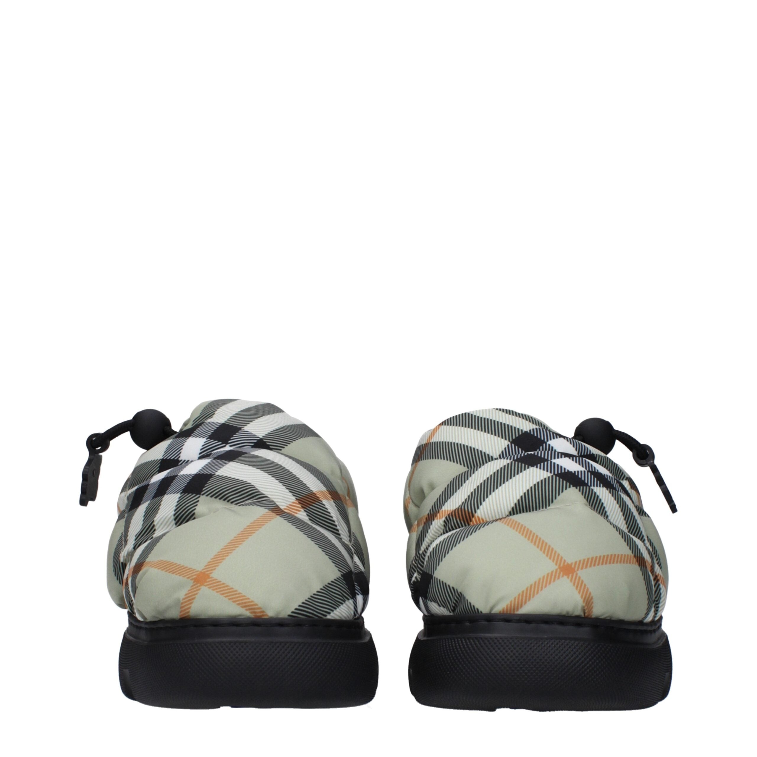 Burberry Grüne Stoff-Slipper