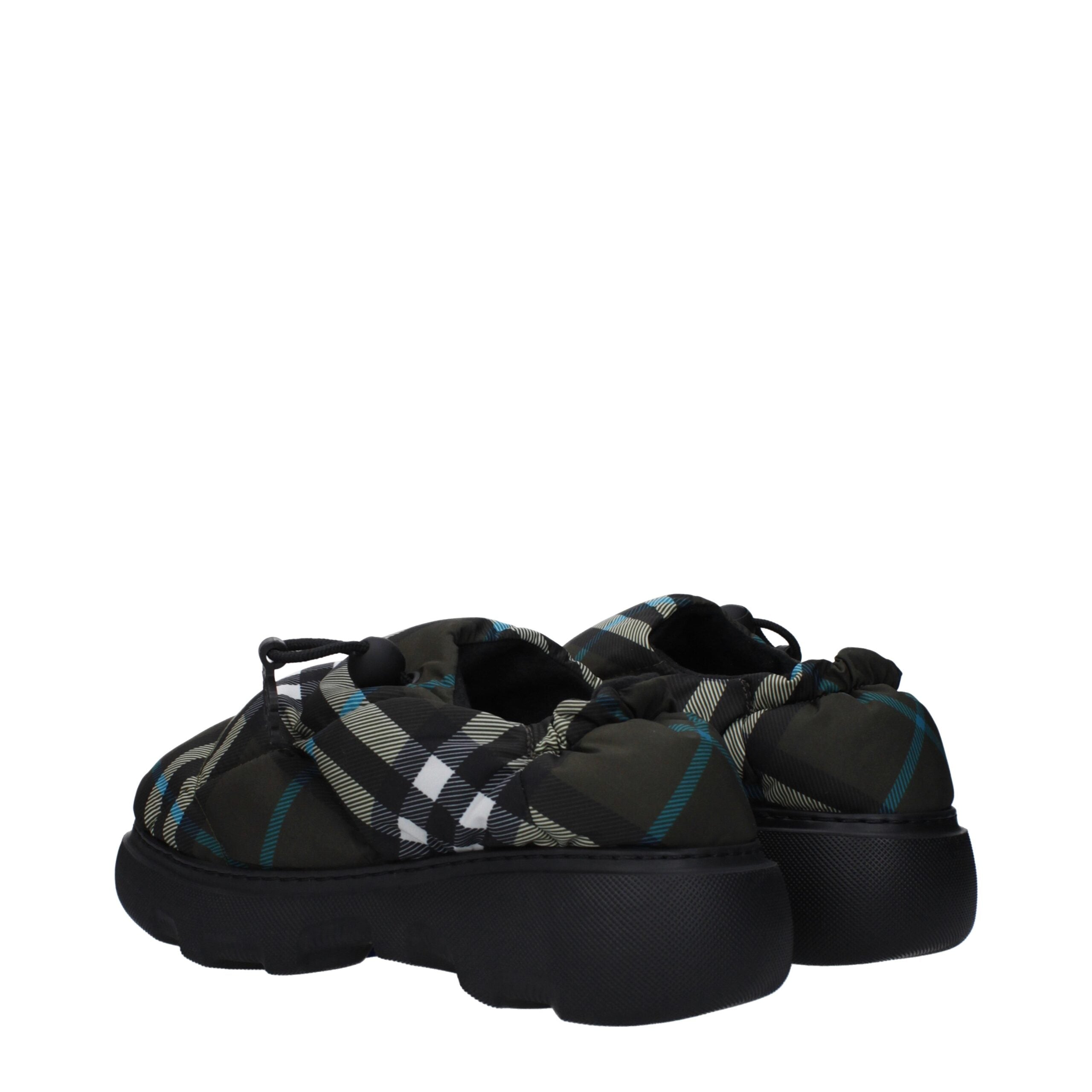 Burberry Grüne Stoff-Slipper