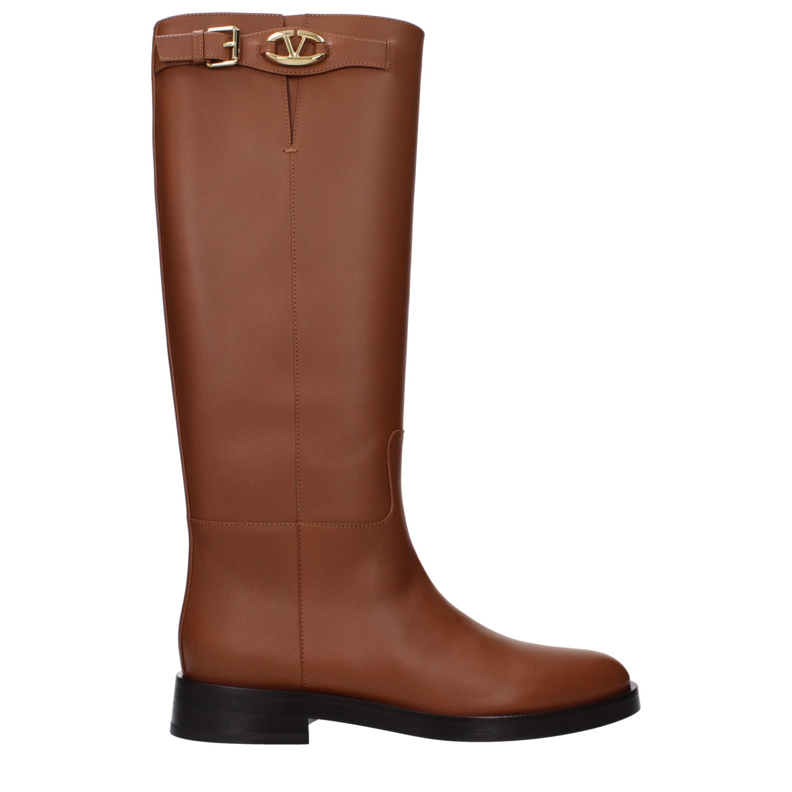 Valentino Garavani Braune Lederstiefel