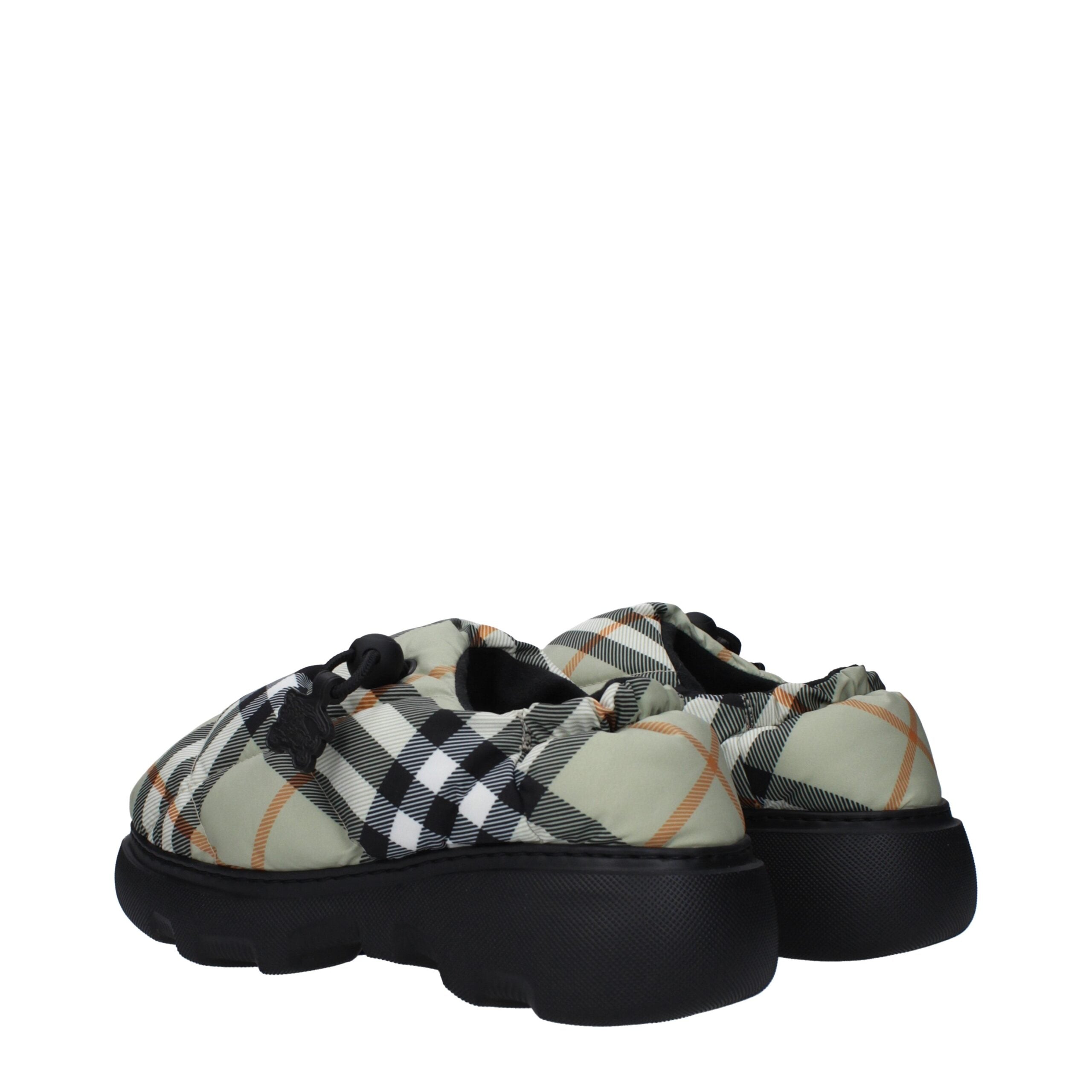 Burberry Grüne Stoff-Slipper