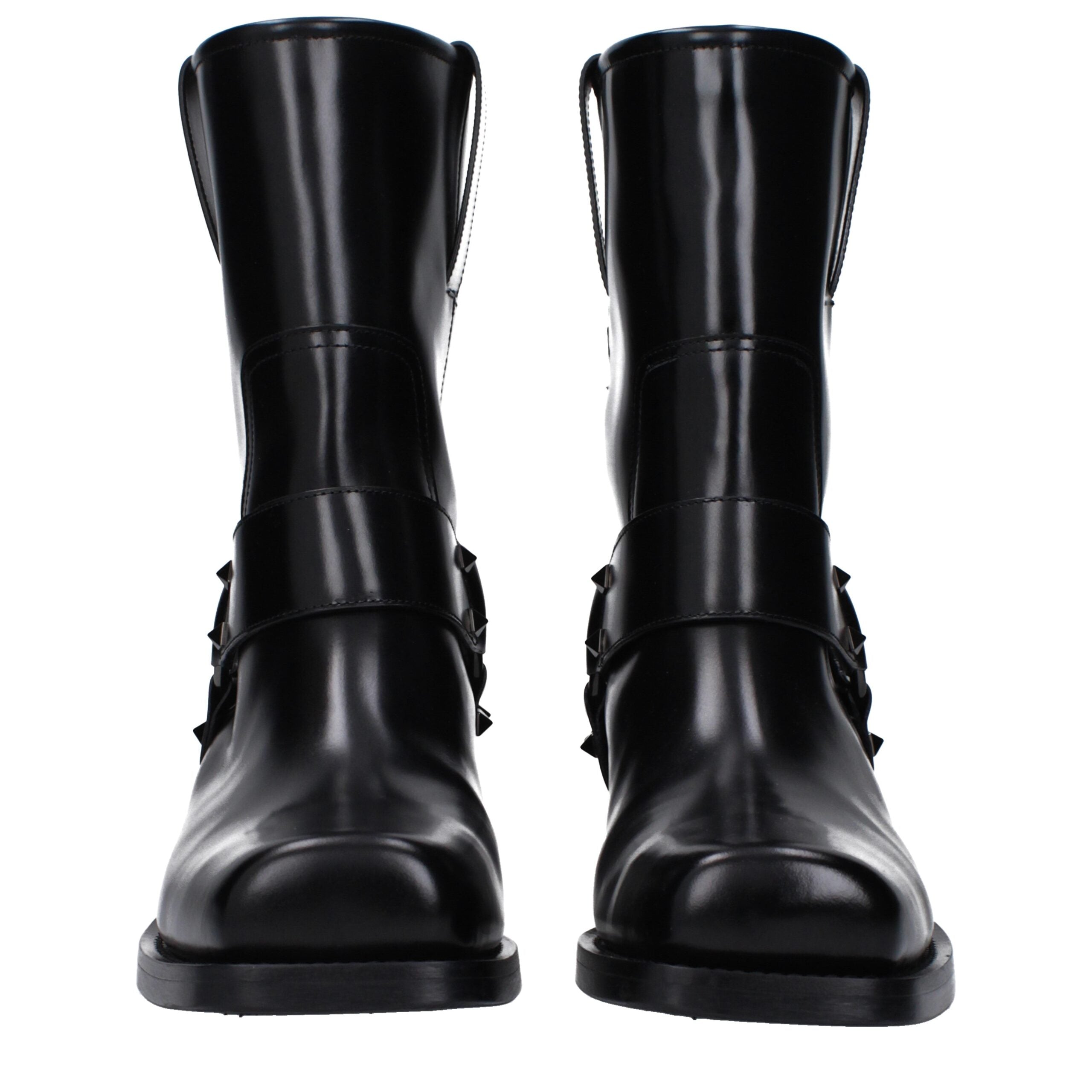 Valentino Garavani Schwarze Leder-Stiefeletten