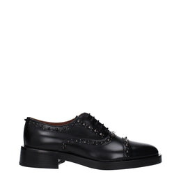 Valentino Garavani Schwarze Oxford- und Derby-Schuhe aus Leder