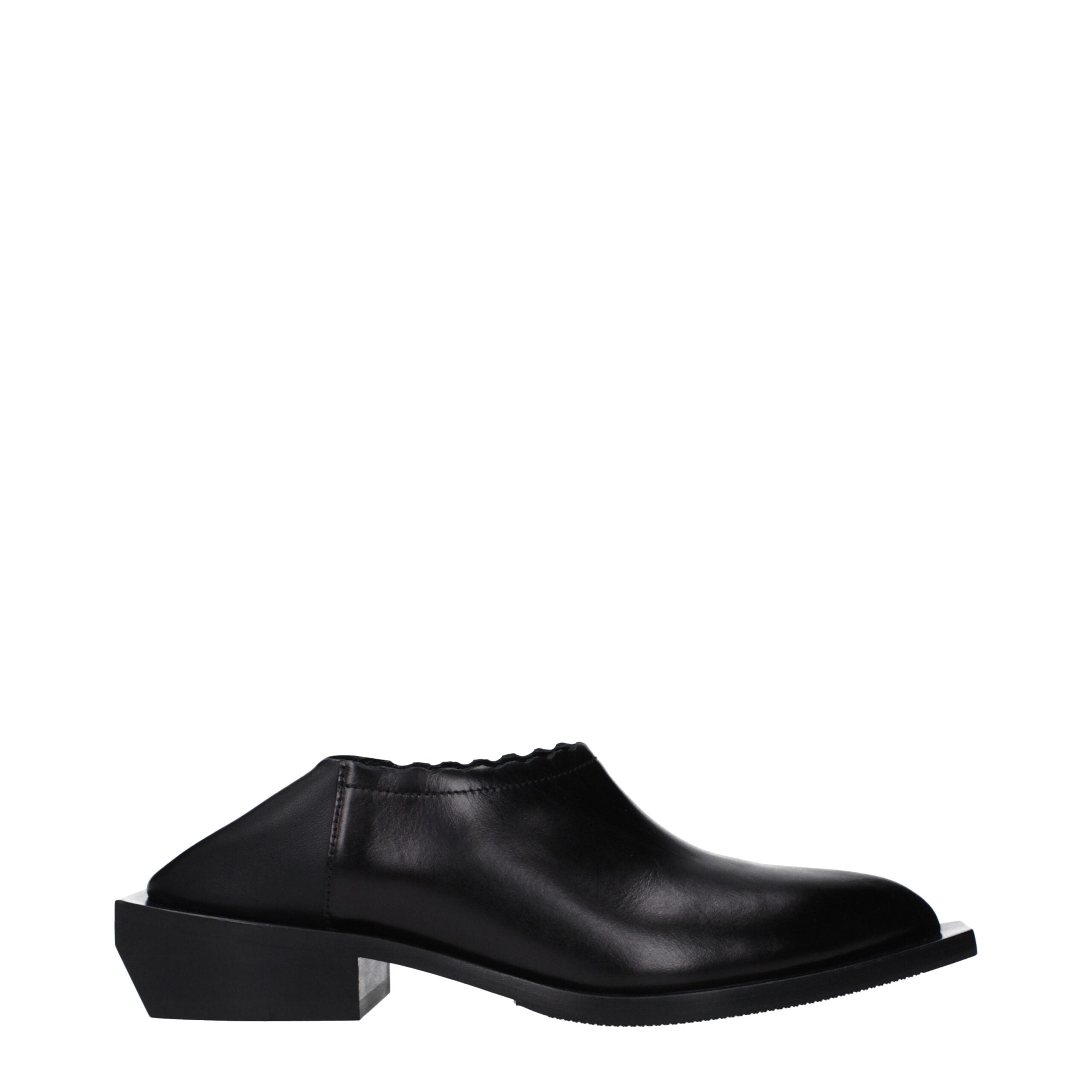 Moschino Schwarze Mules aus Leder