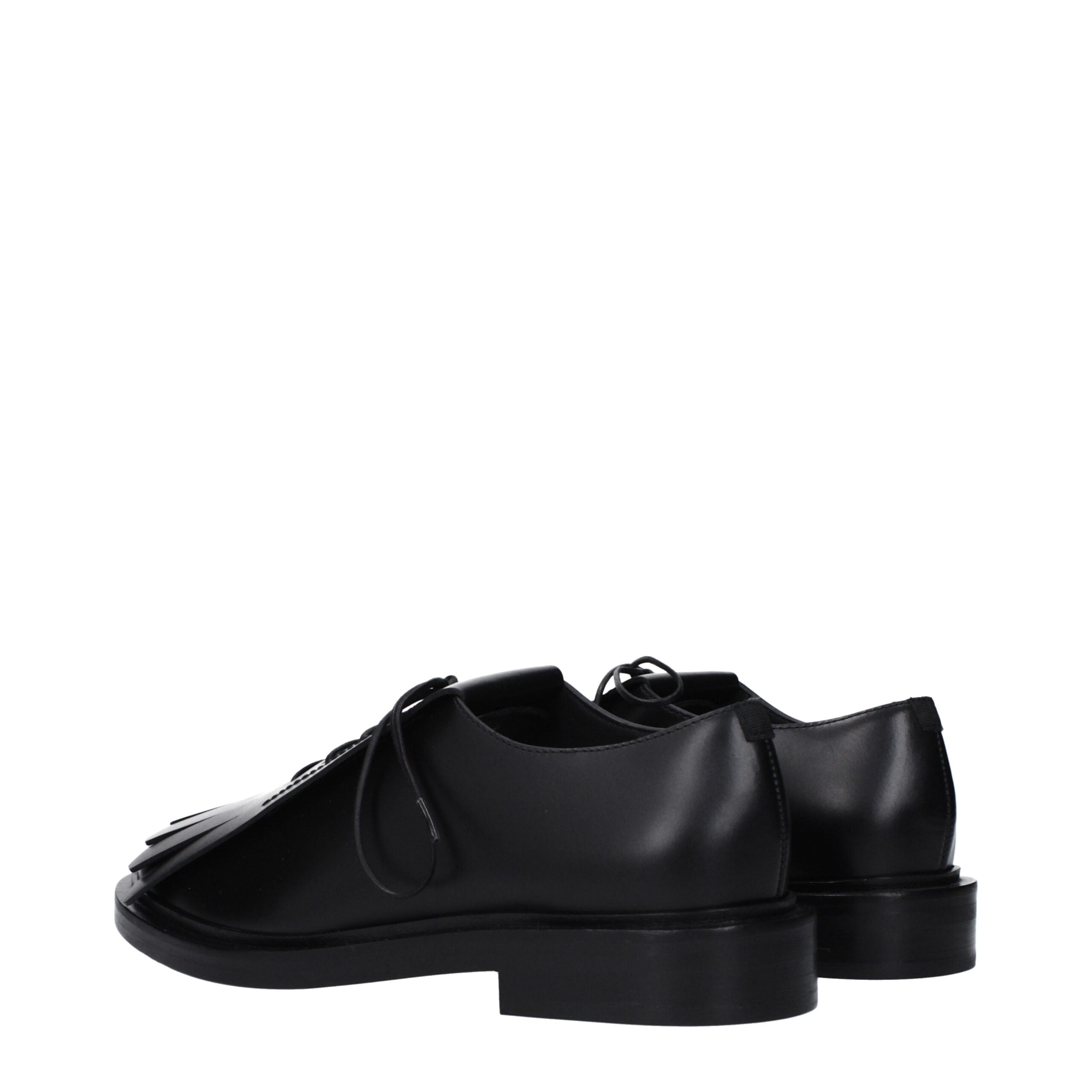 Max Mara Schwarze Oxford- und Derby-Schuhe aus Leder