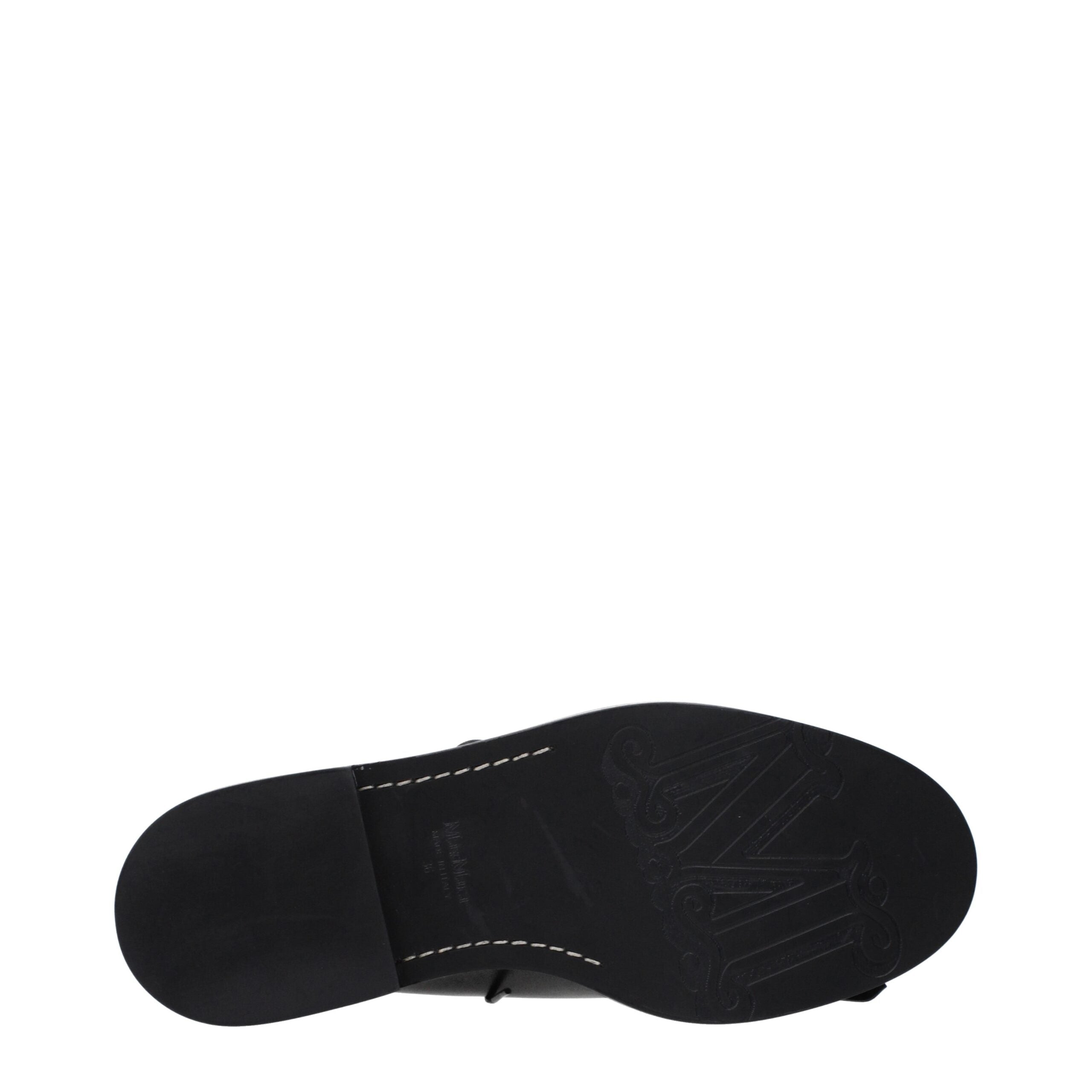 Max Mara Schwarze Oxford- und Derby-Schuhe aus Leder