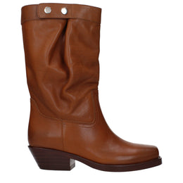 Isabel Marant Braune Lederstiefeletten