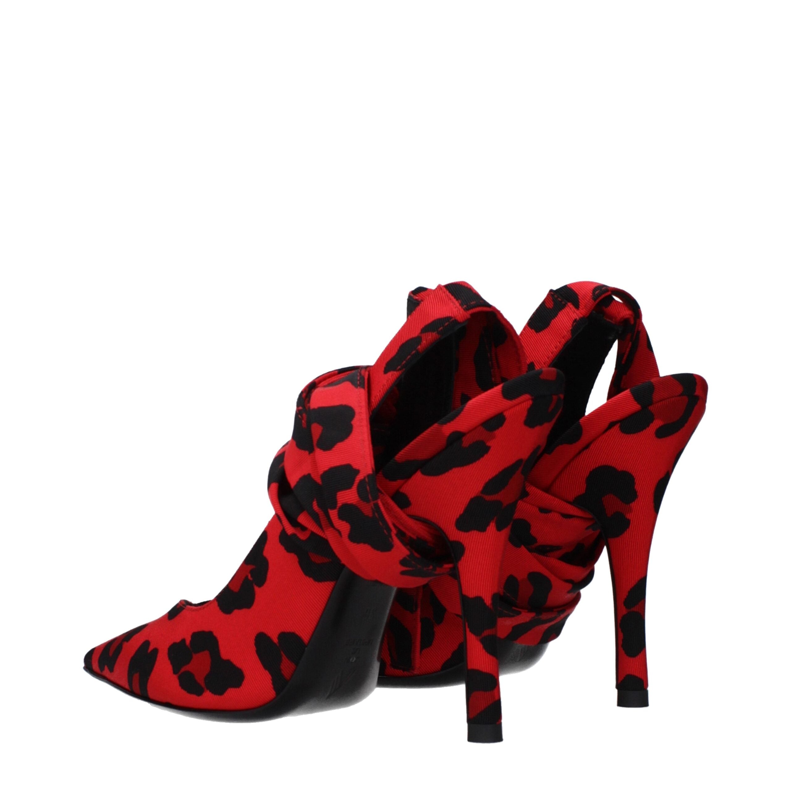 The Attico Rote Stoffpumps mit hohem Absatz