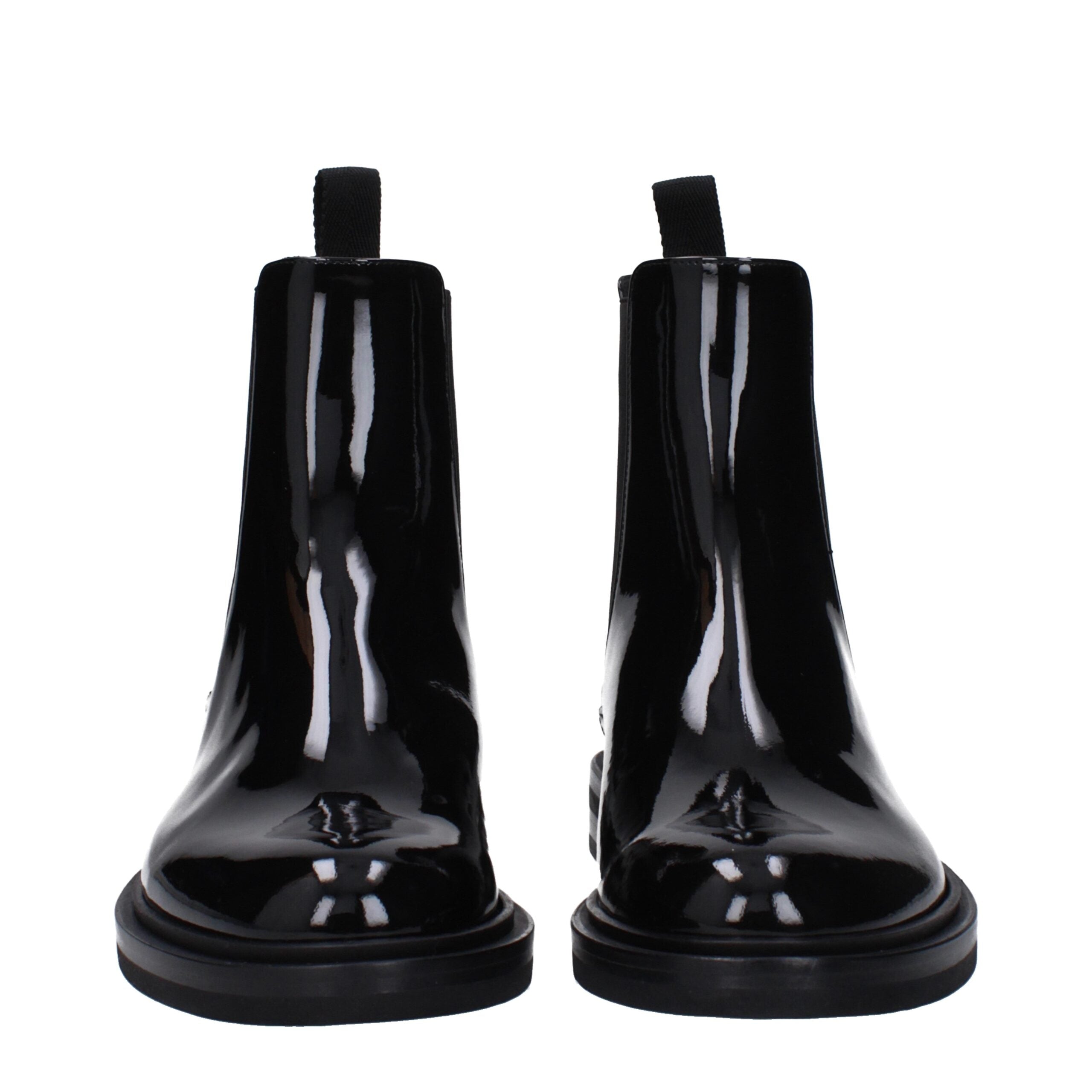 Dolce & Gabbana Schwarze Leder-Stiefeletten