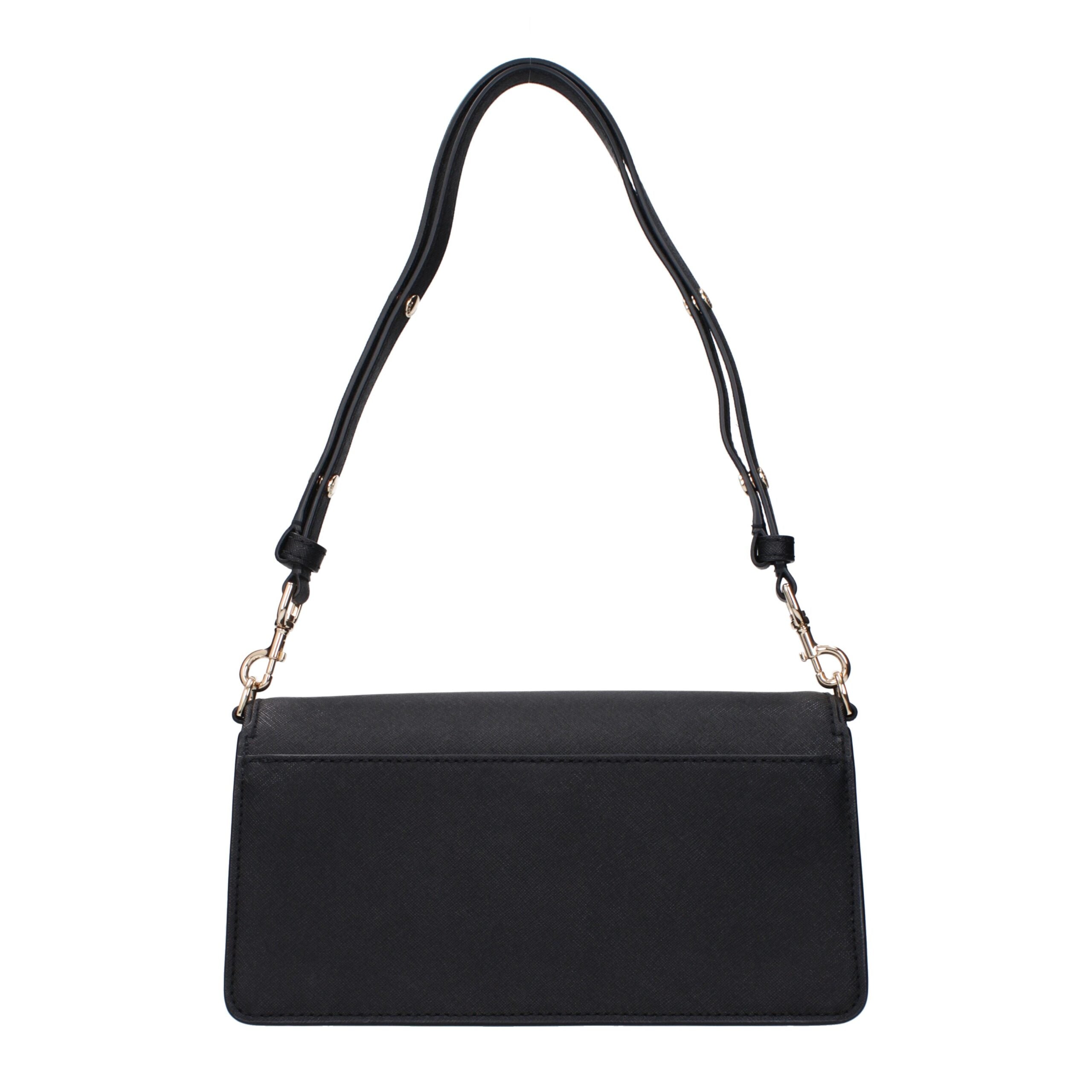 Tory Burch Schwarze Leder Umhängetasche