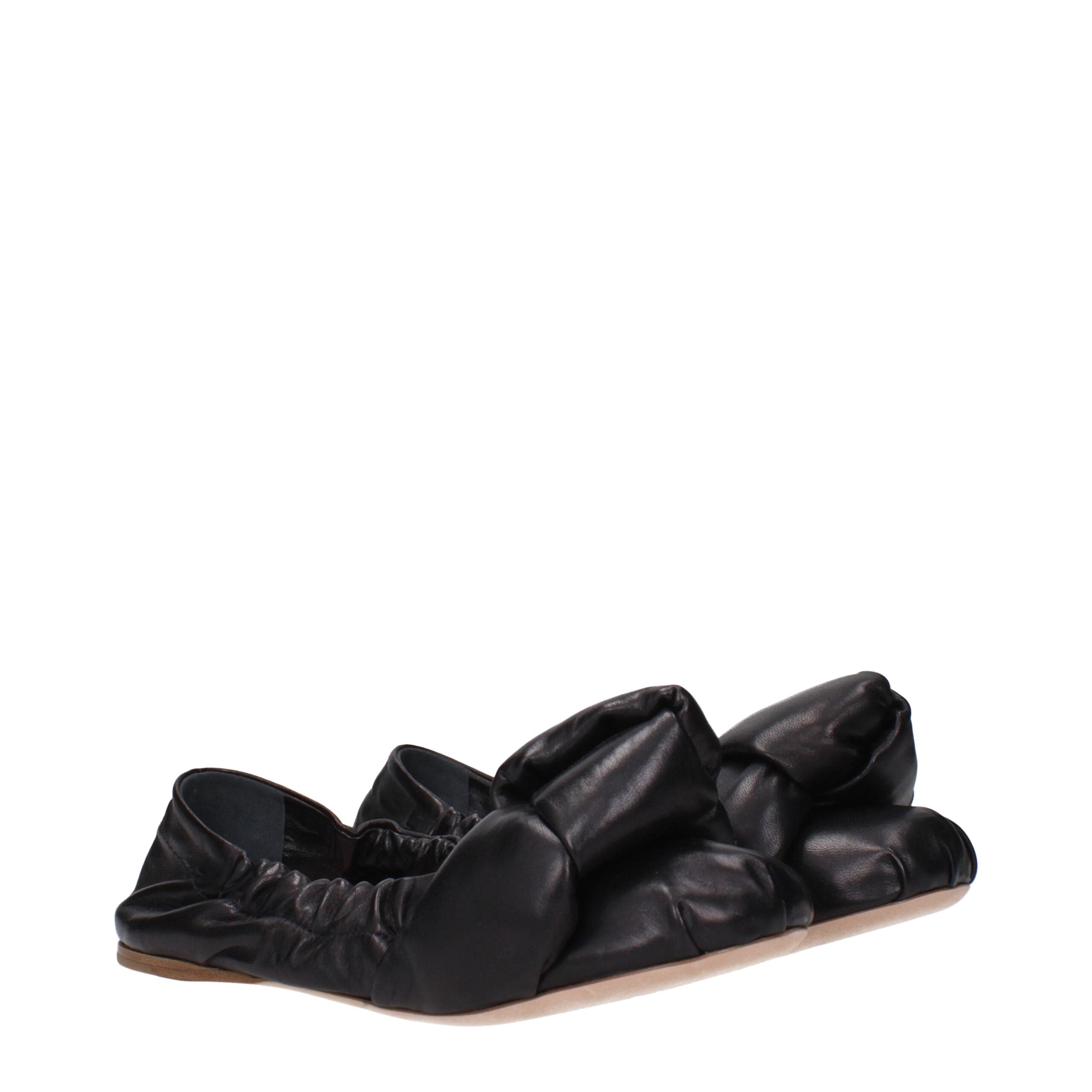 Miu Miu Schwarze Ballerinas aus Leder