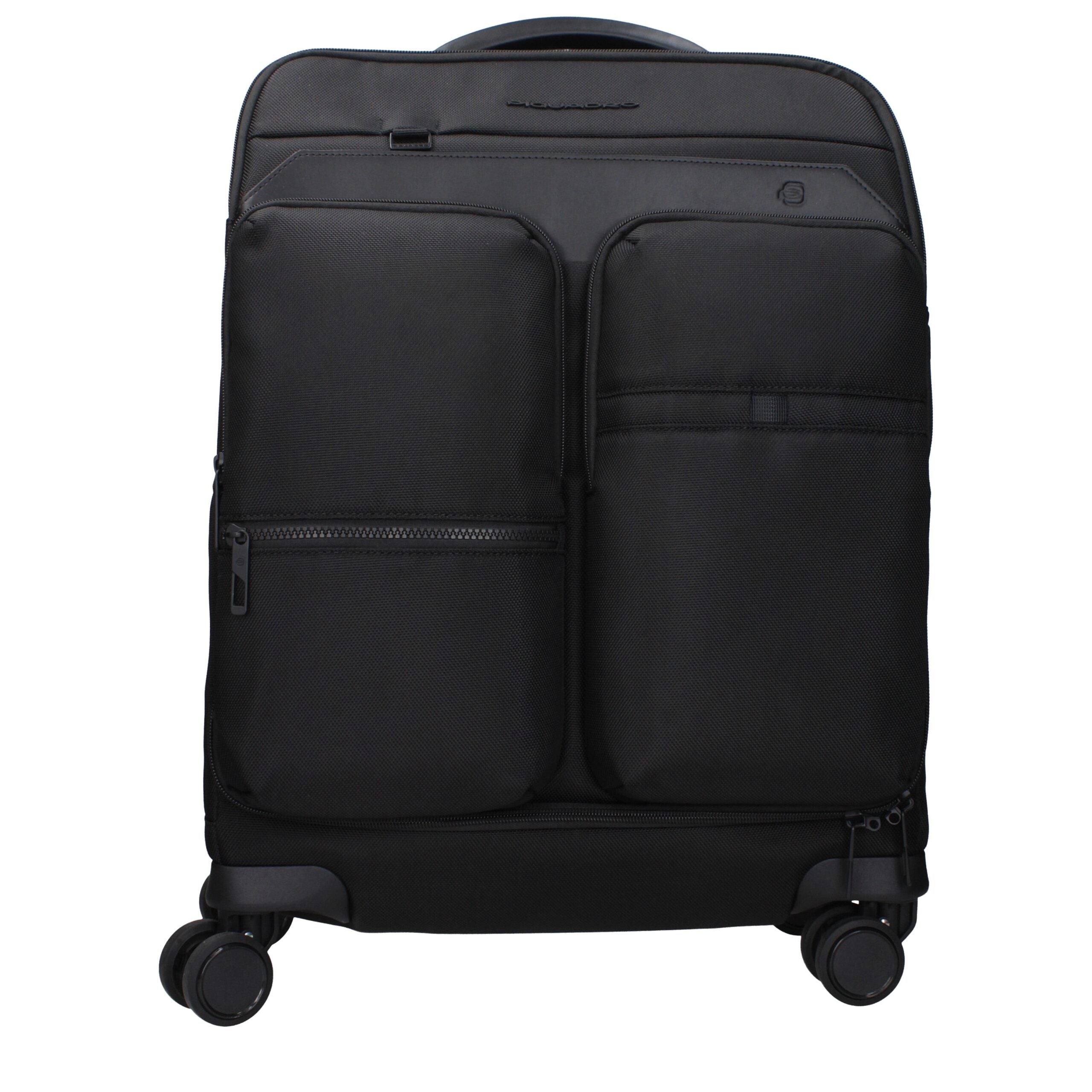 Piquadro Schwarze Stoff-Gepäck- und Reisetasche