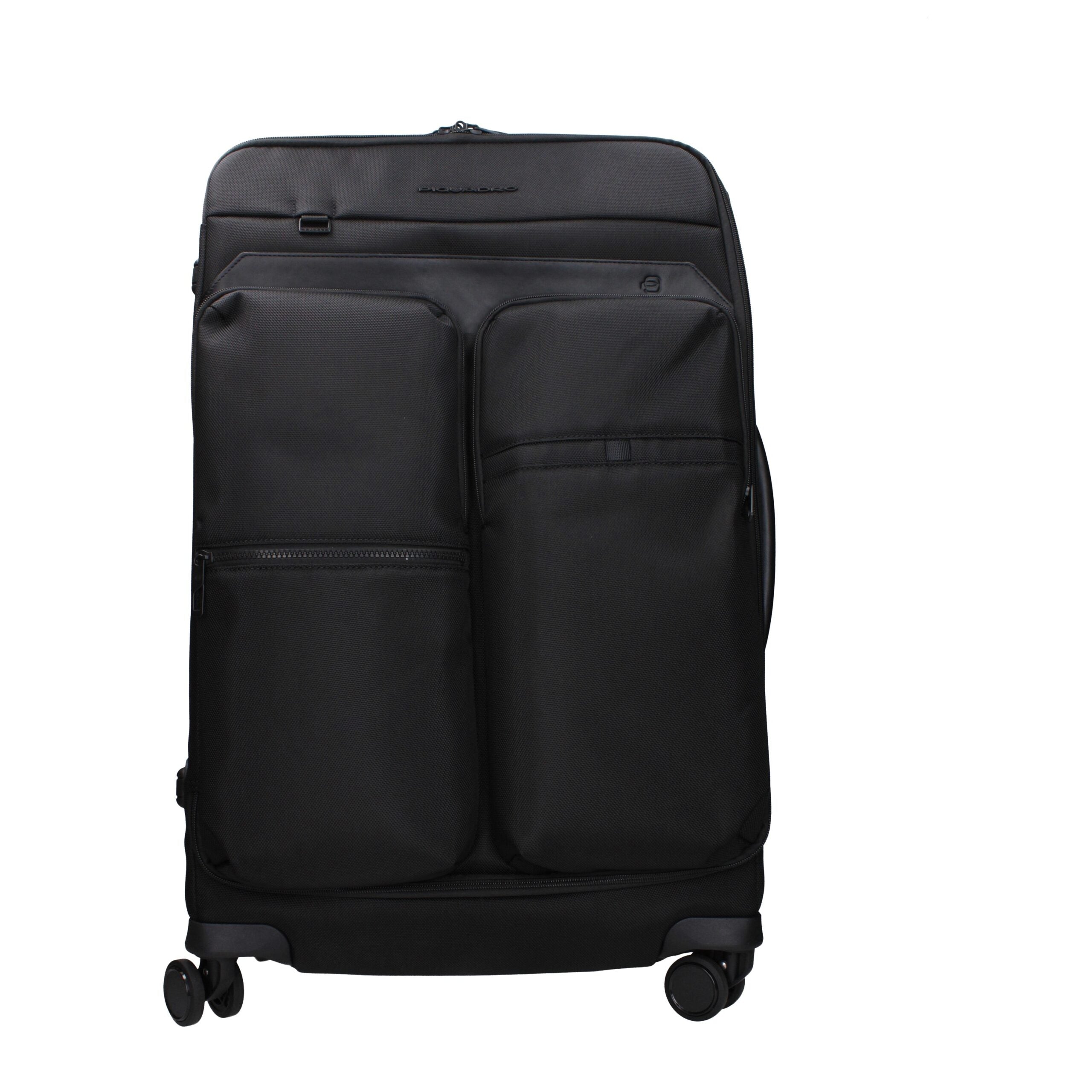Piquadro Schwarze Stoff-Gepäck- und Reisetasche