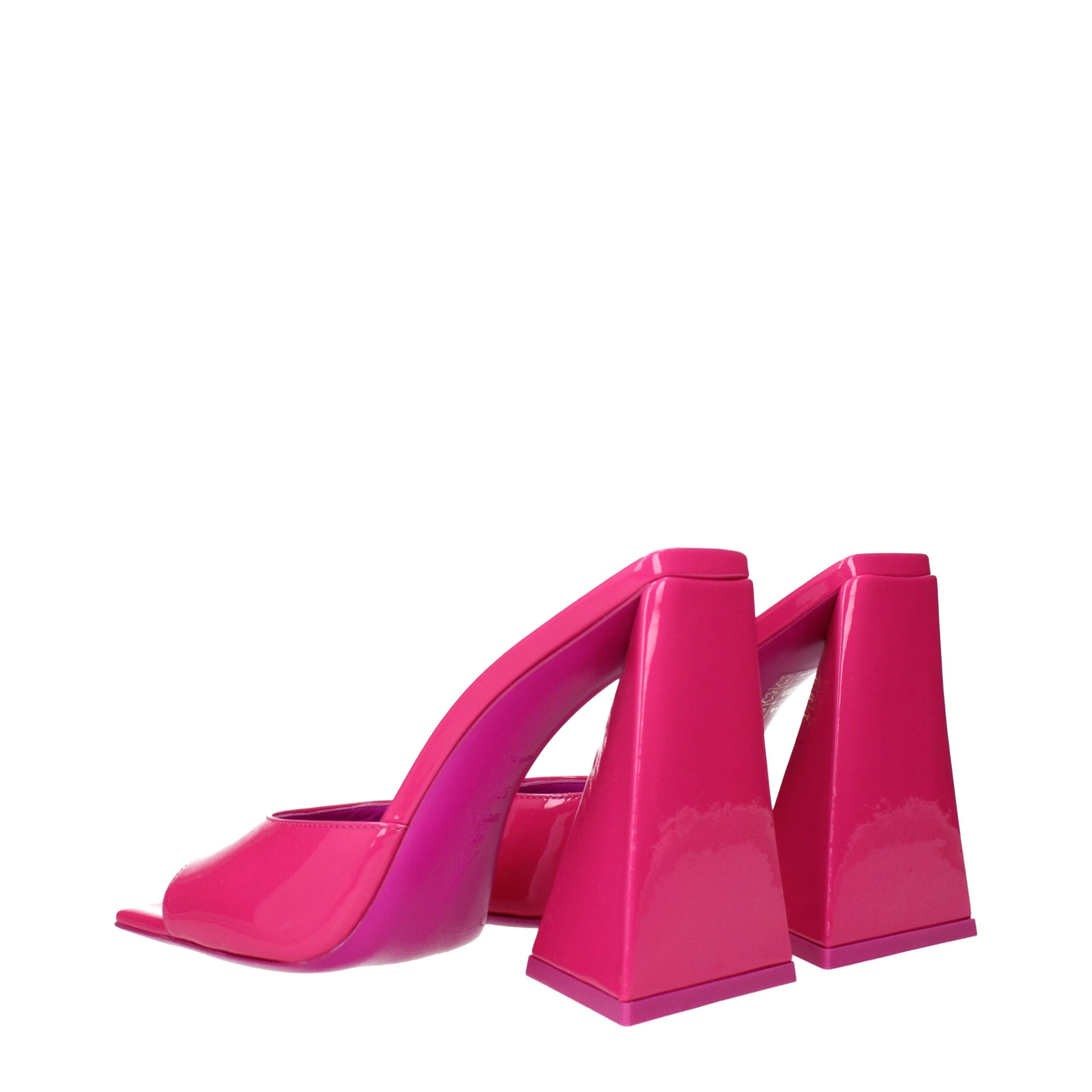 The Attico Rosa Sandalen mit Plateauabsatz aus Leder
