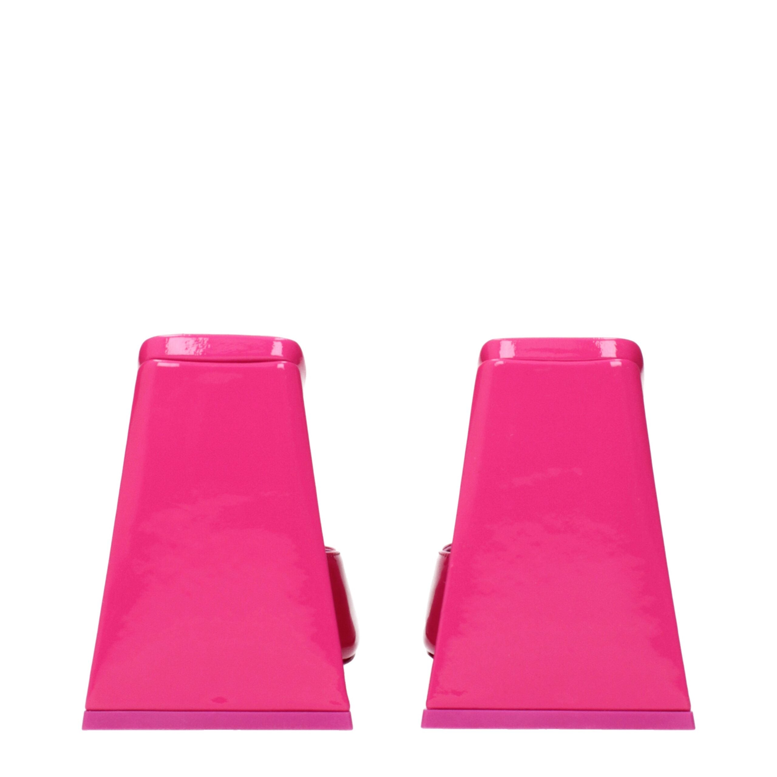 The Attico Rosa Sandalen mit Plateauabsatz aus Leder