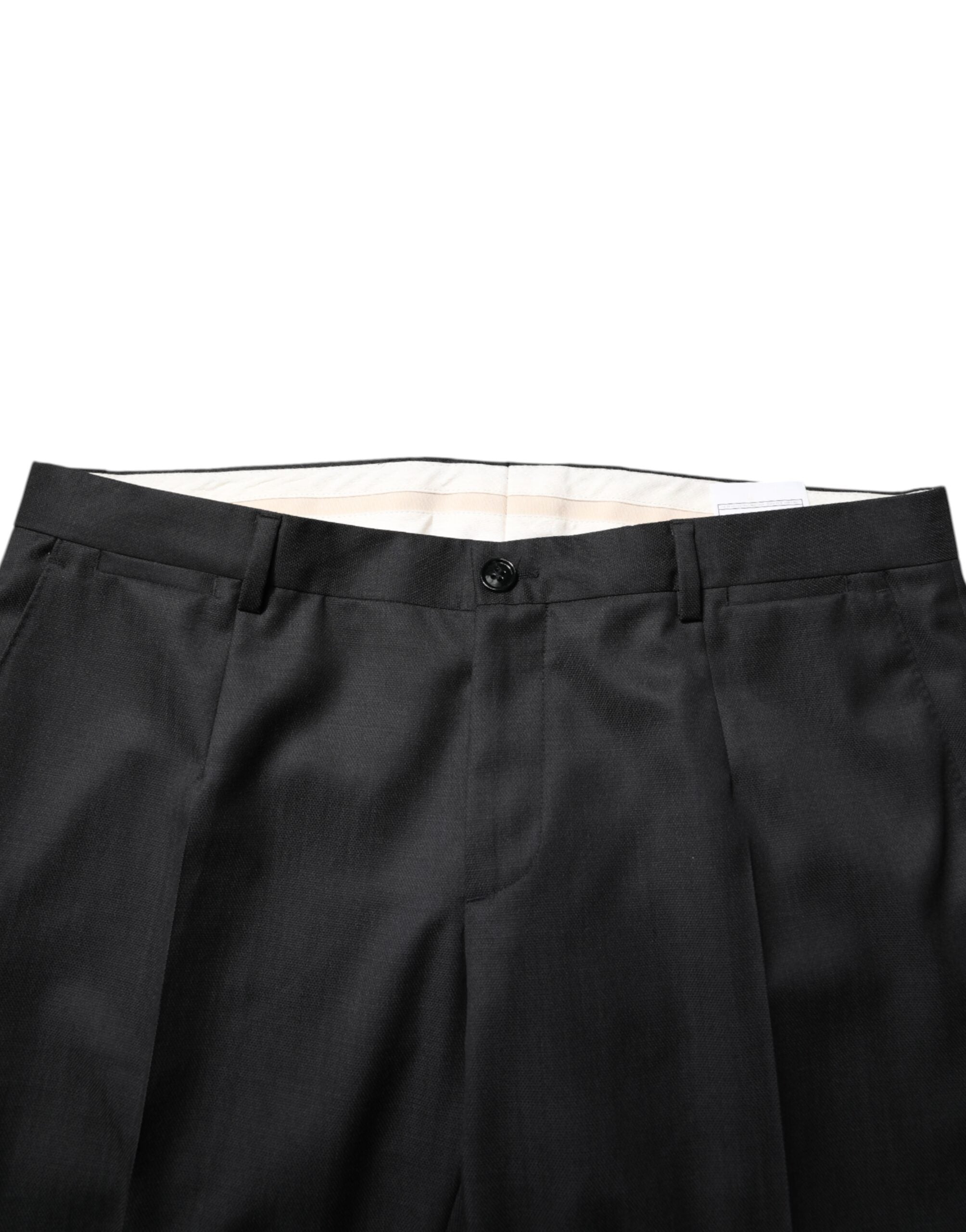 Dolce & Gabbana Dunkelgrauer einreihiger 2-teiliger Anzug aus Wolle