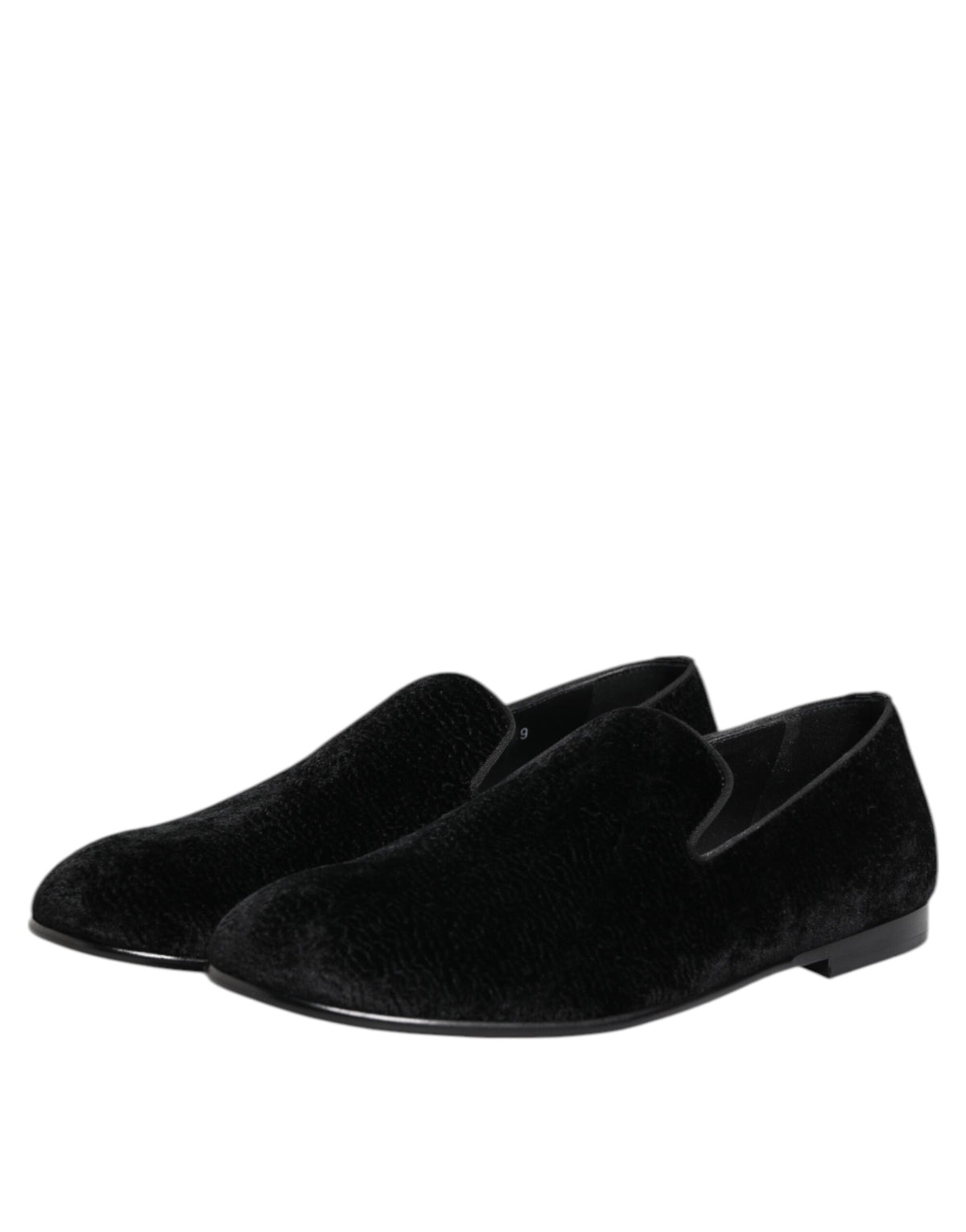Dolce & Gabbana Schwarz Jacquard Loafers Formal Männer Kleid Schuhe