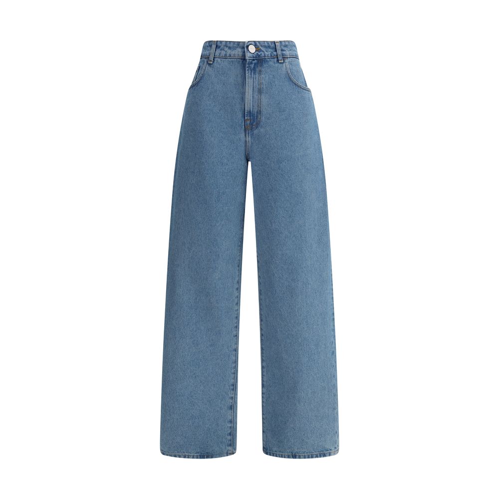 Rohe Blaue Baumwolljeans im Relaxed Fit
