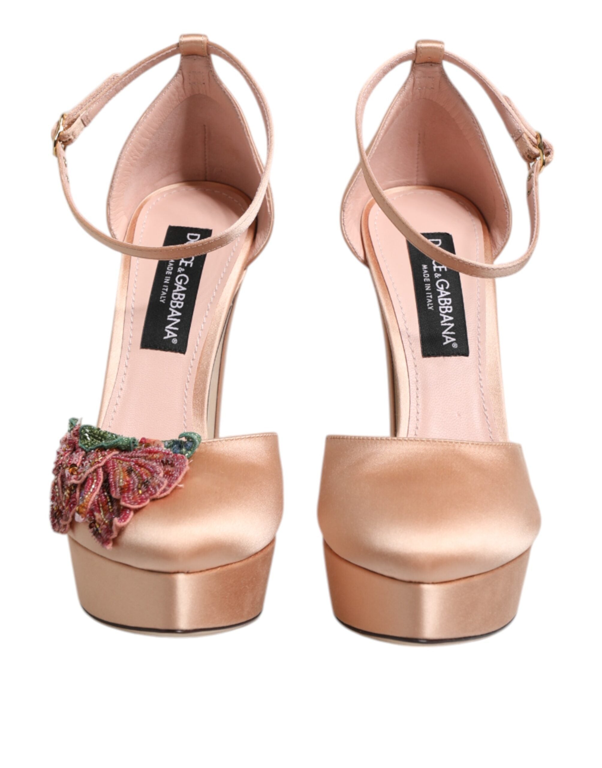 Dolce & Gabbana Rosa Blockabsatz Knöchelriemen Sandalen Schuhe
