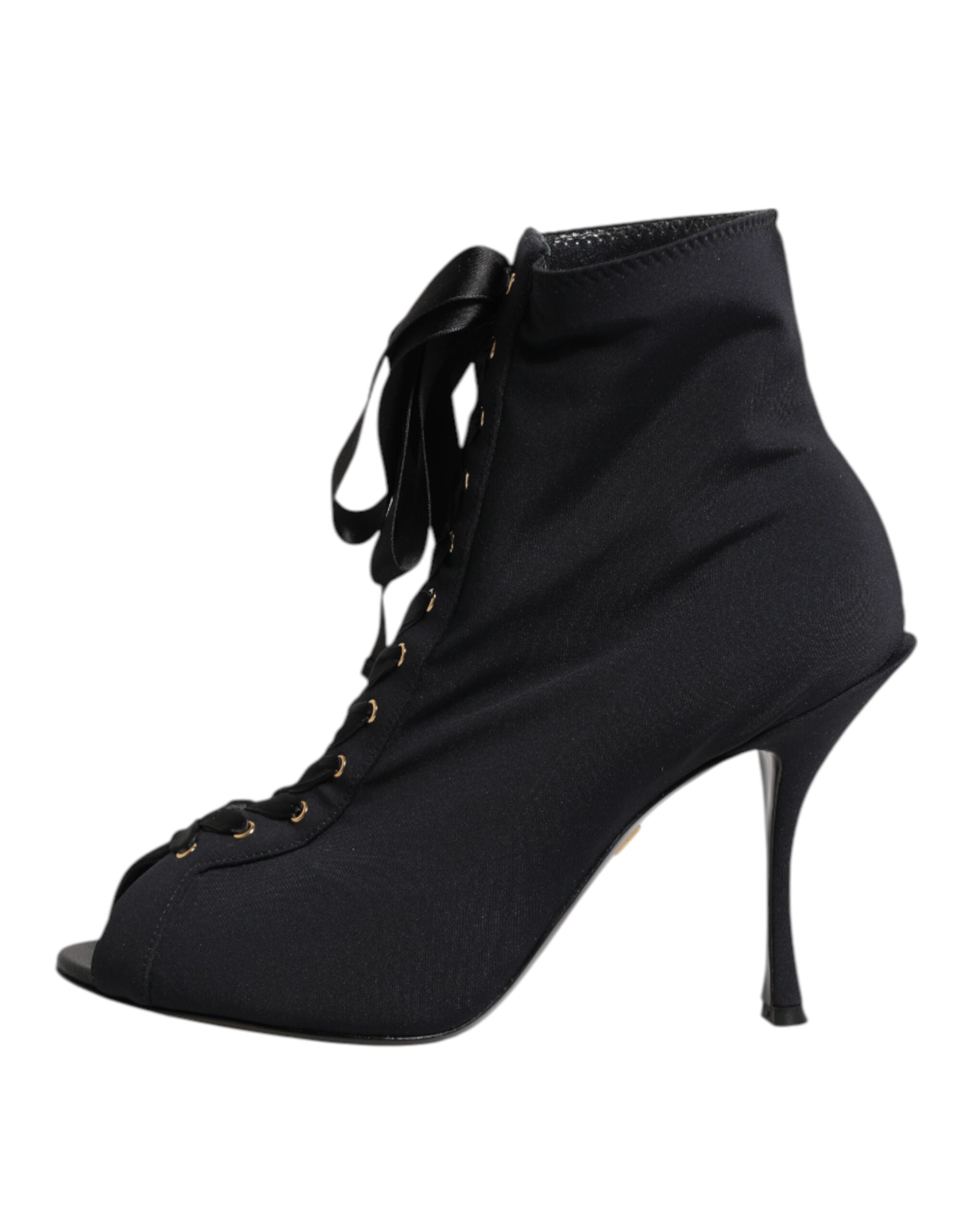 Dolce & Gabbana Schwarze Stiletto-High-Heels mit Schnürung