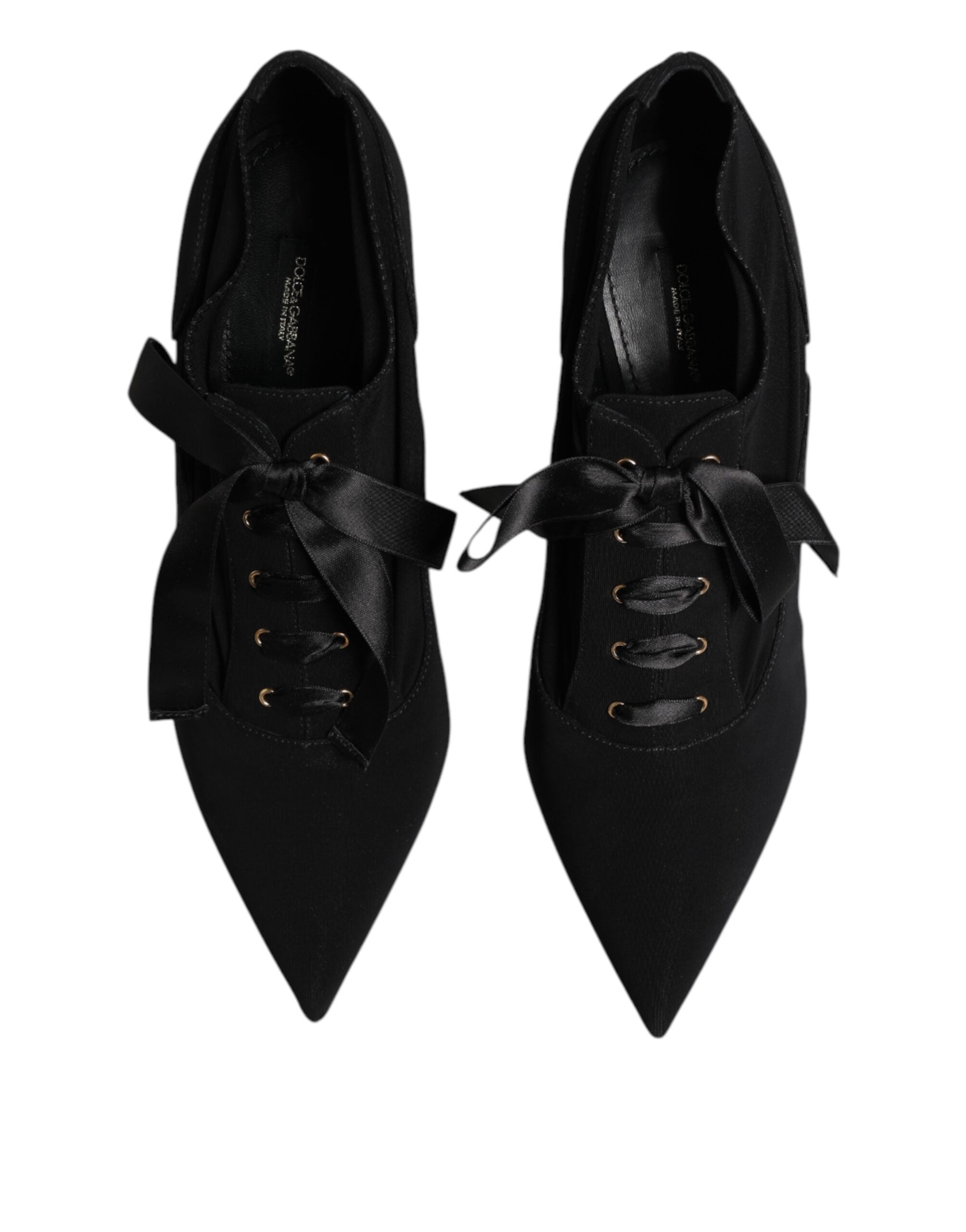Dolce & Gabbana Schwarze Spitze Stiletto Heels Pumps Schuhe