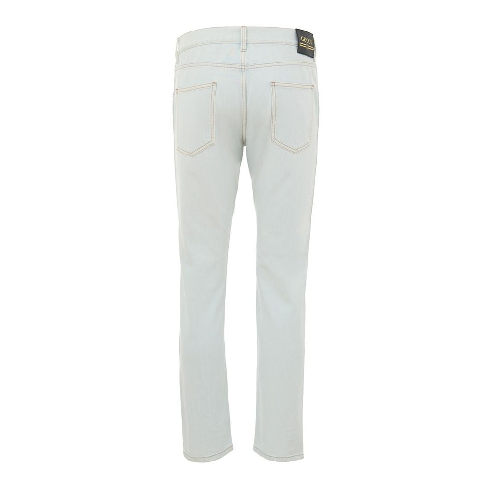 Gucci Blaue Baumwolljeans im Relaxed Fit