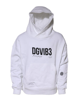 Dolce & Gabbana Weißes DG Vib3 Herren Sweatshirt mit Kapuze Pullover
