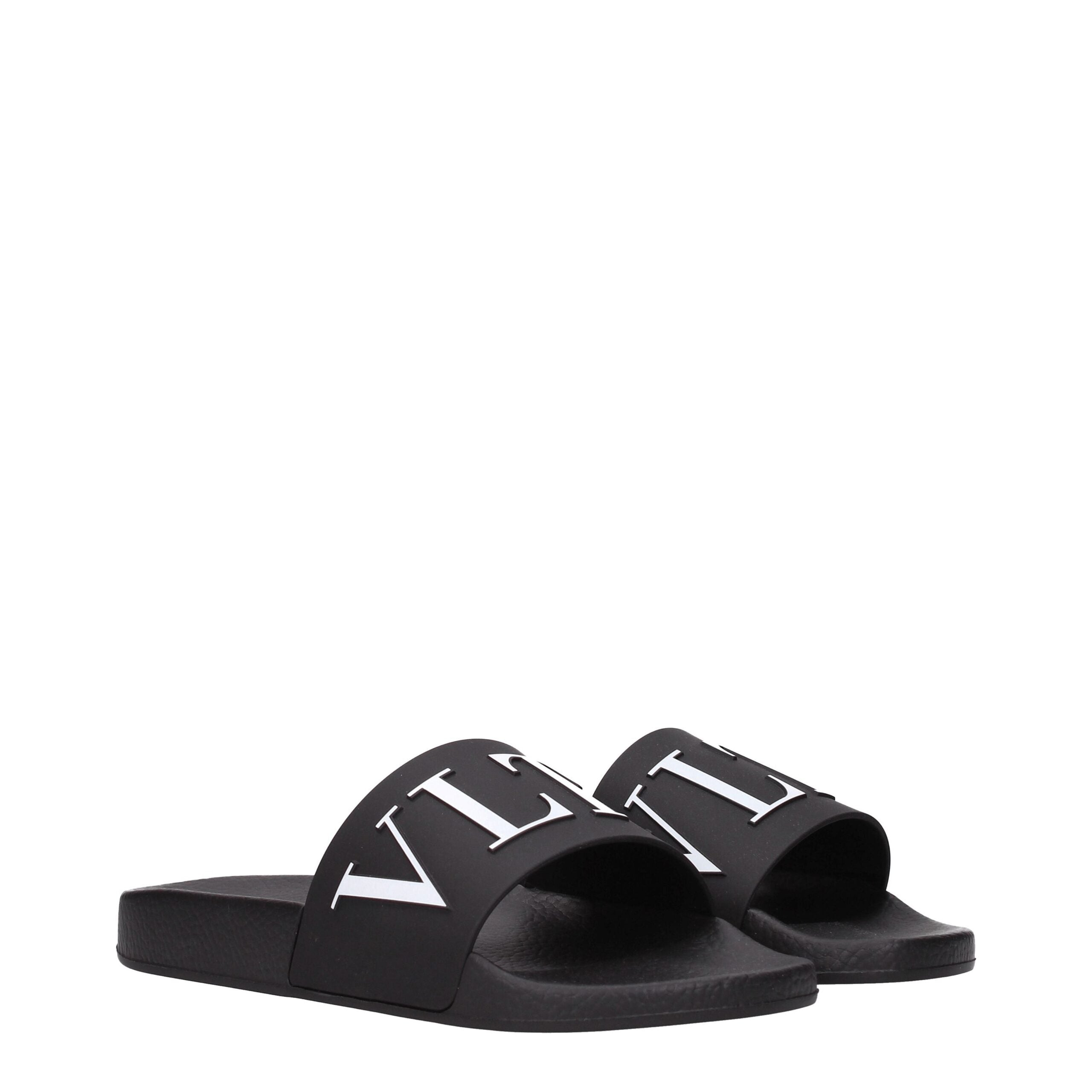 Valentino Garavani Schwarze Baumwoll-Slipper