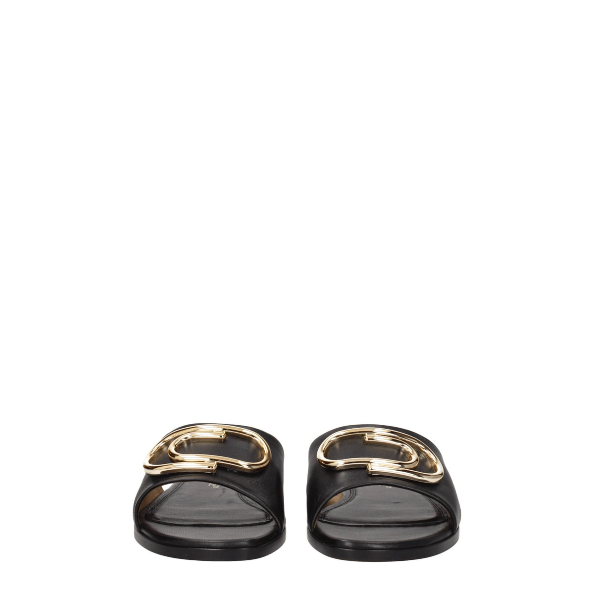 Off-White Schwarze Leder-Slipper
