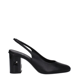 Max Mara Schwarze Leder Pumps mit hohem Absatz