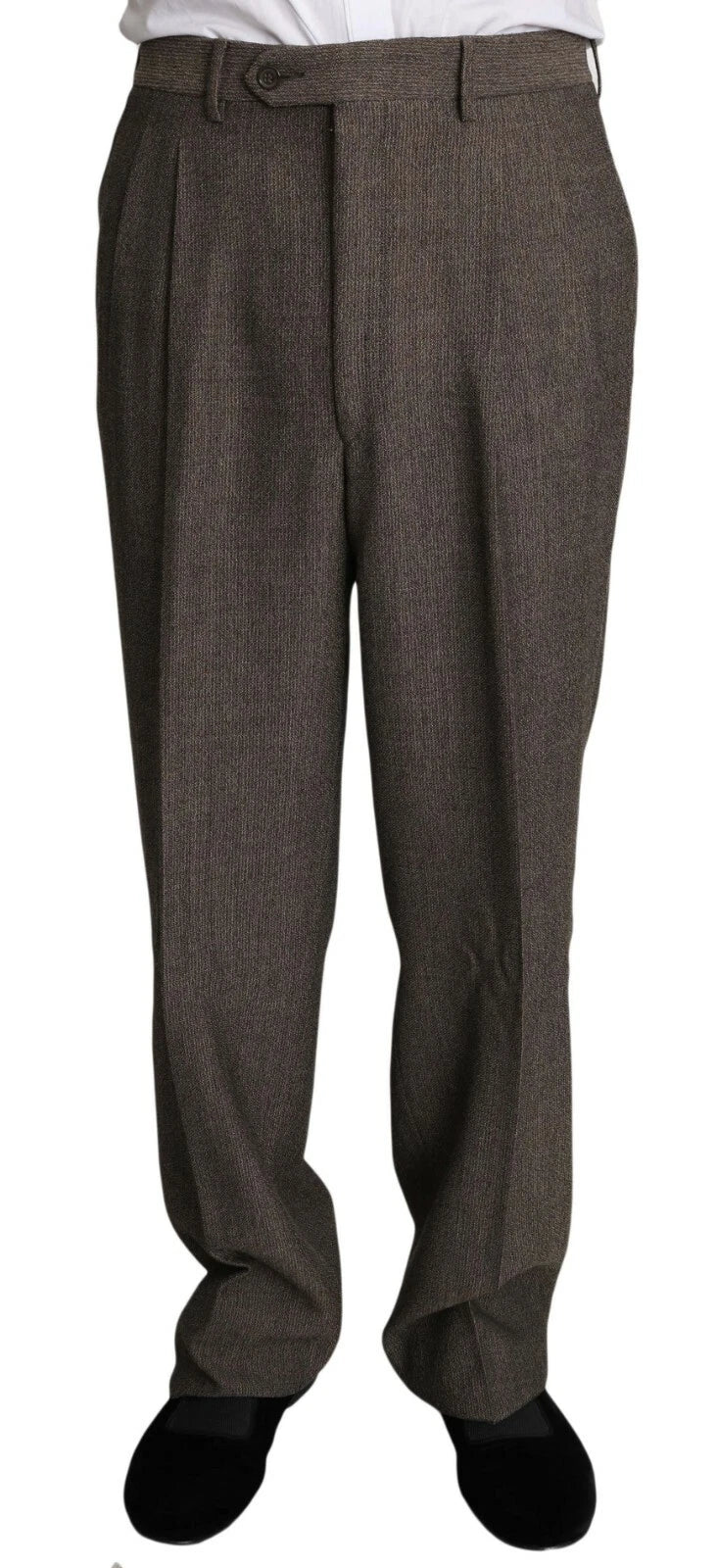 Dolce & Gabbana Brauner einreihiger Anzug aus Wolle