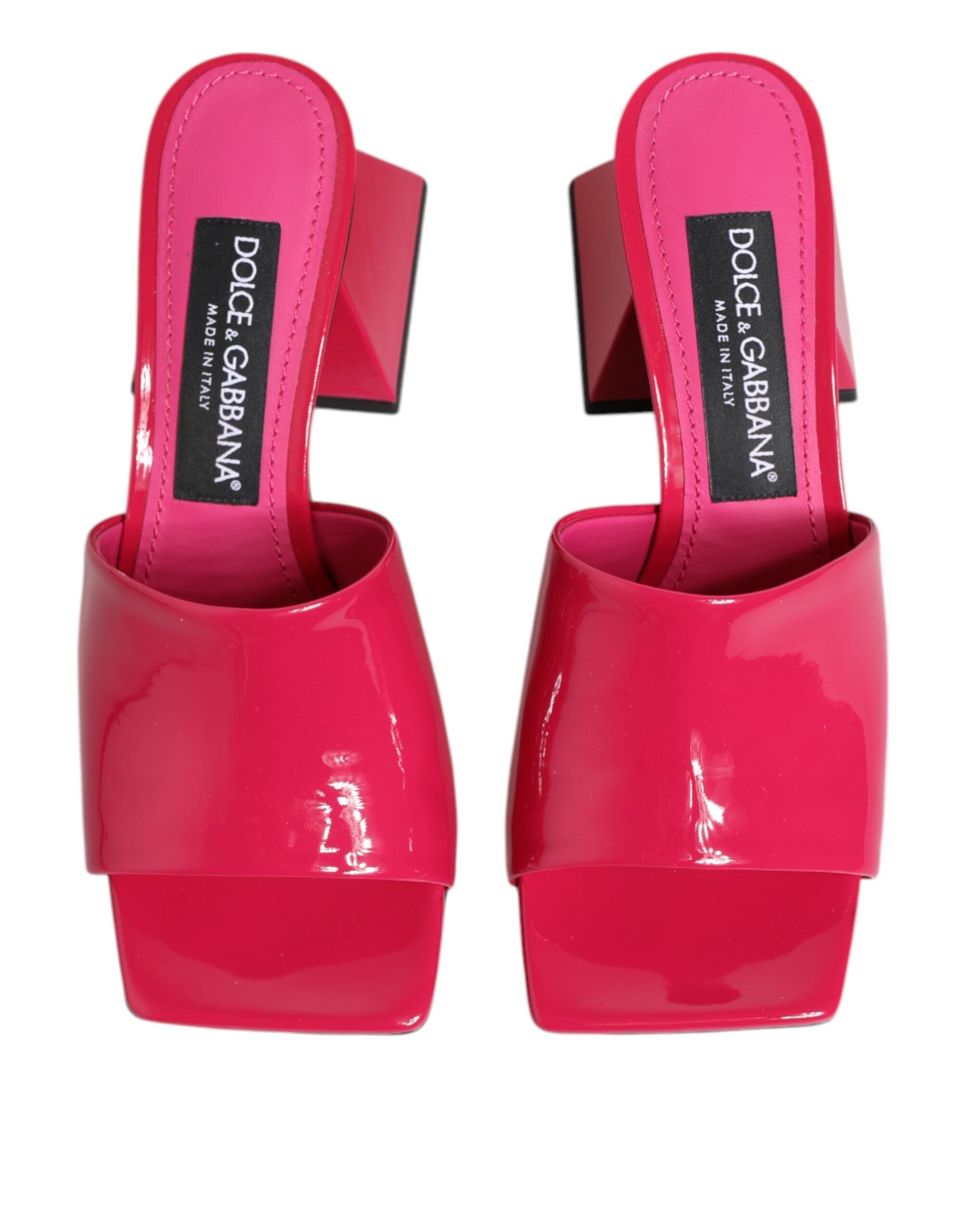 Dolce & Gabbana Rosa Offene Zehe Blockabsatz Mules Sandalen Schuhe