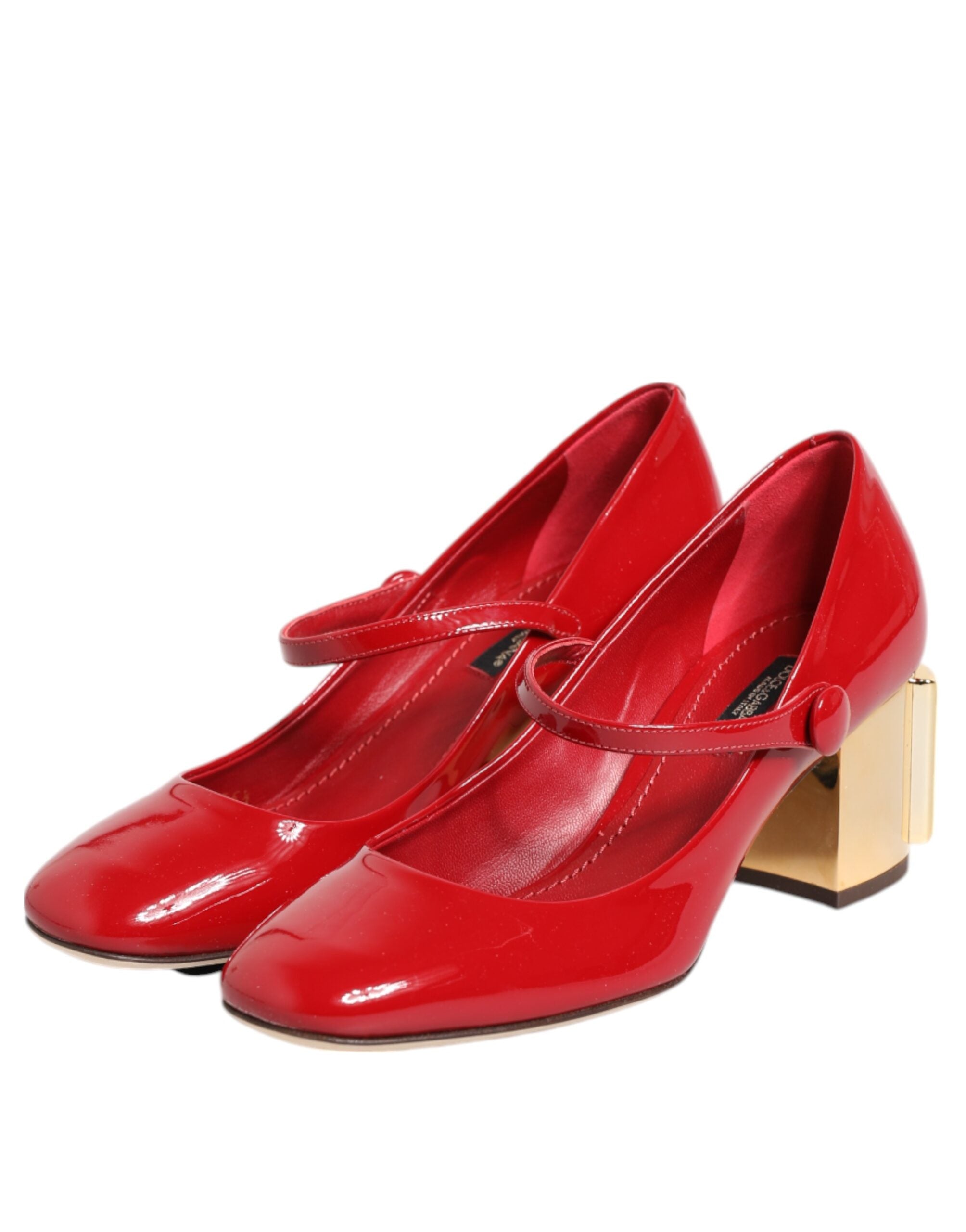 Dolce & Gabbana Rote Leder DG Logo Absätze Sandalen Schuhe
