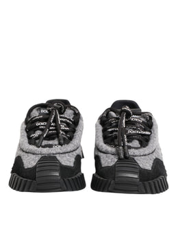 Dolce & Gabbana Schwarz Grau NS1 Low Top Turnschuhe Schuhe