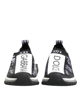 Dolce & Gabbana Schwarz Weiß Sorrento Low Top Sneakers Schuhe