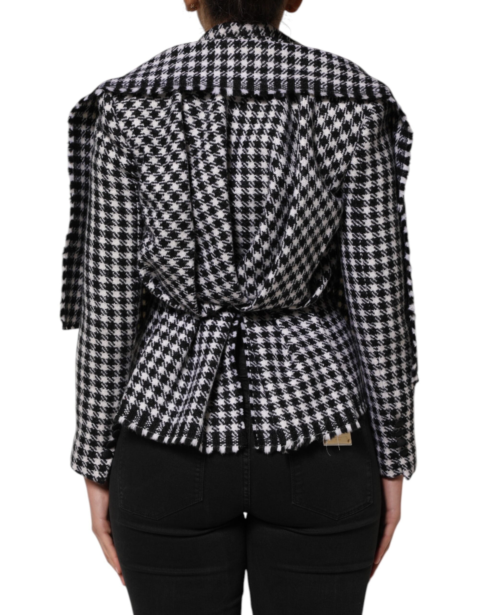 Dolce & Gabbana Monochrom gemusterte Jacke aus Wolle in mehreren Farben