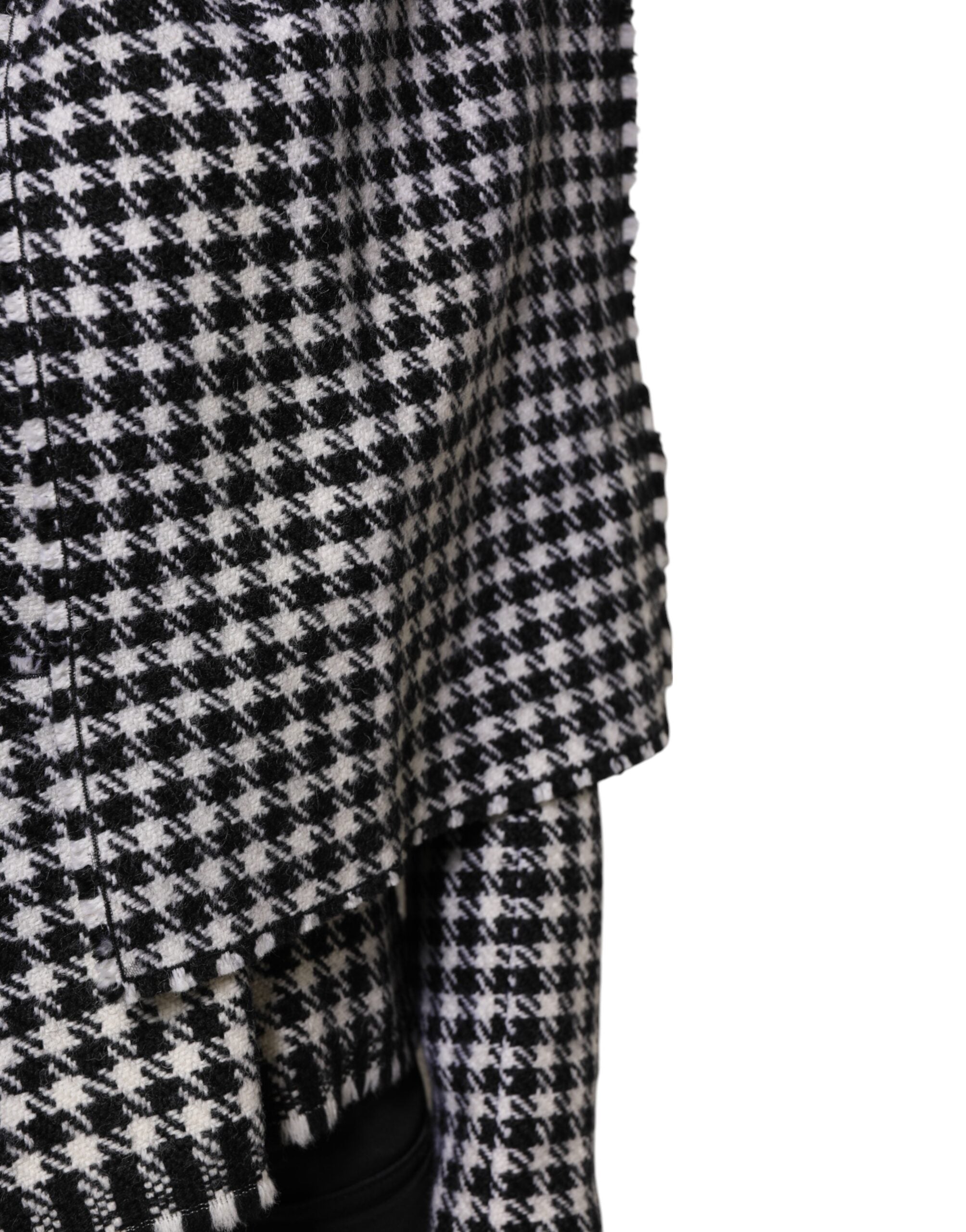 Dolce & Gabbana Monochrom gemusterte Jacke aus Wolle in mehreren Farben